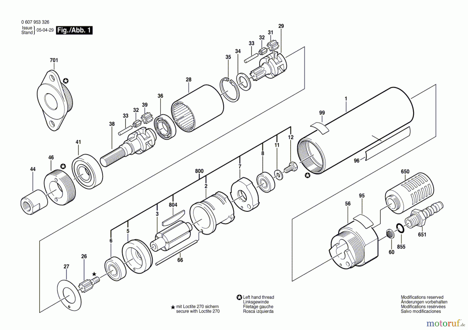 Bosch Werkzeug Einbaumotor 180 WATT-SERIE Seite 1