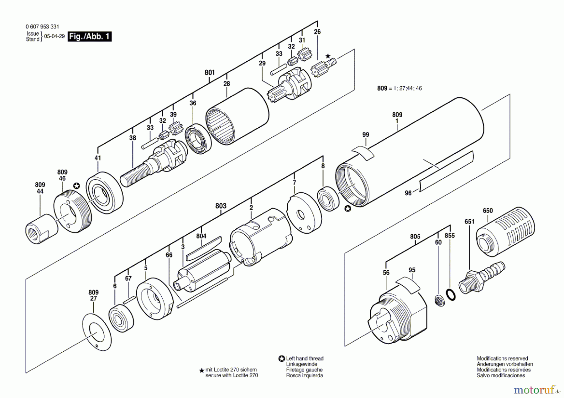 Bosch Werkzeug Einbaumotor 180 WATT-SERIE Seite 1