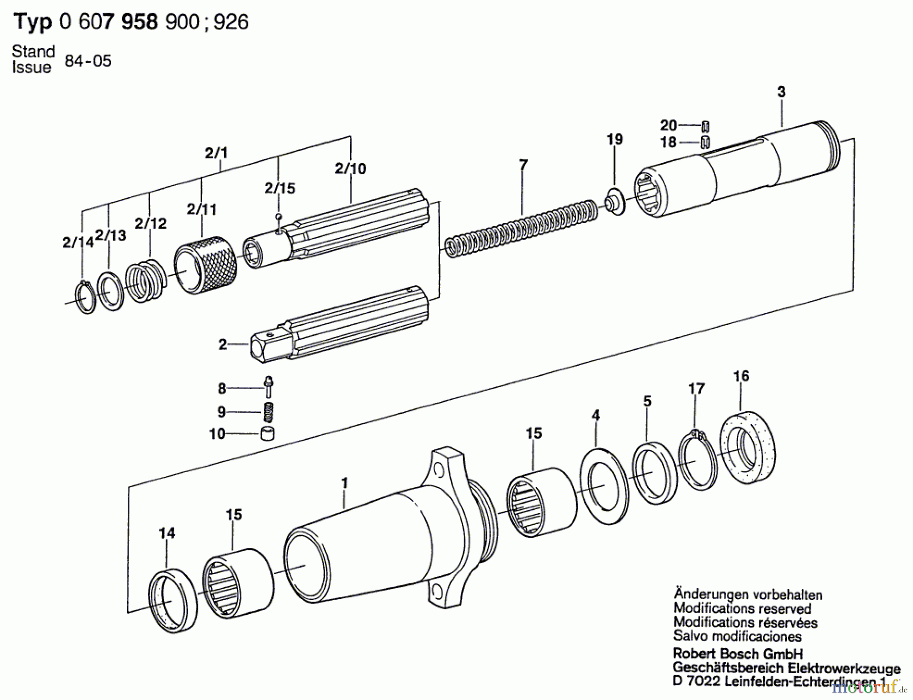  Bosch Werkzeug Spindellager ---- Seite 1