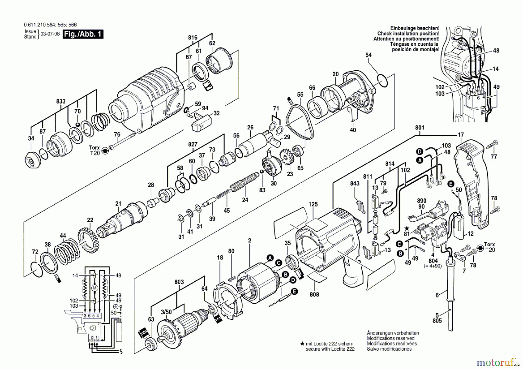 Bosch Werkzeug Gw-Bohrhammer DB 500 Seite 1