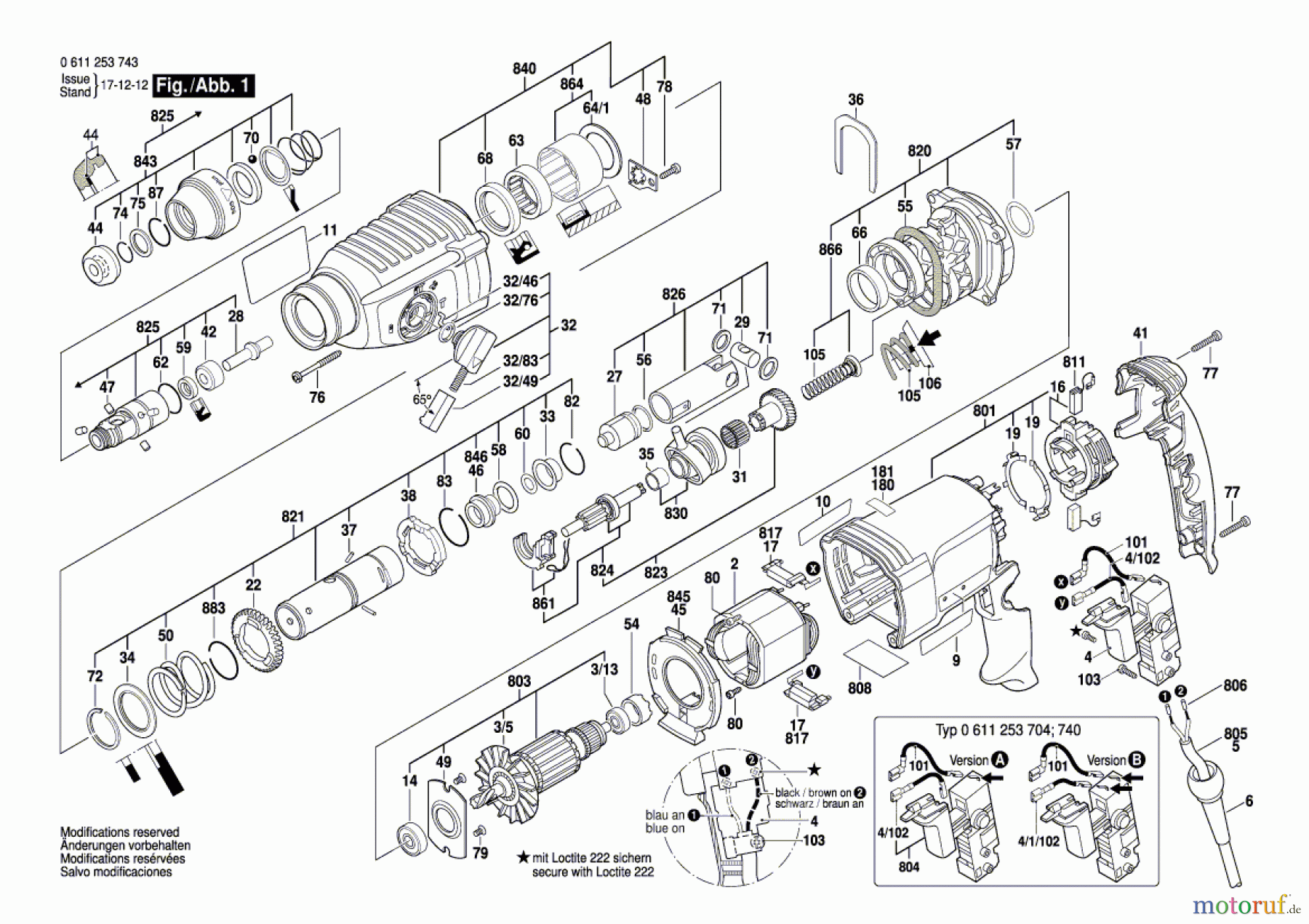 Bosch Werkzeug Bohrhammer GBH 2-26 DRE Seite 1