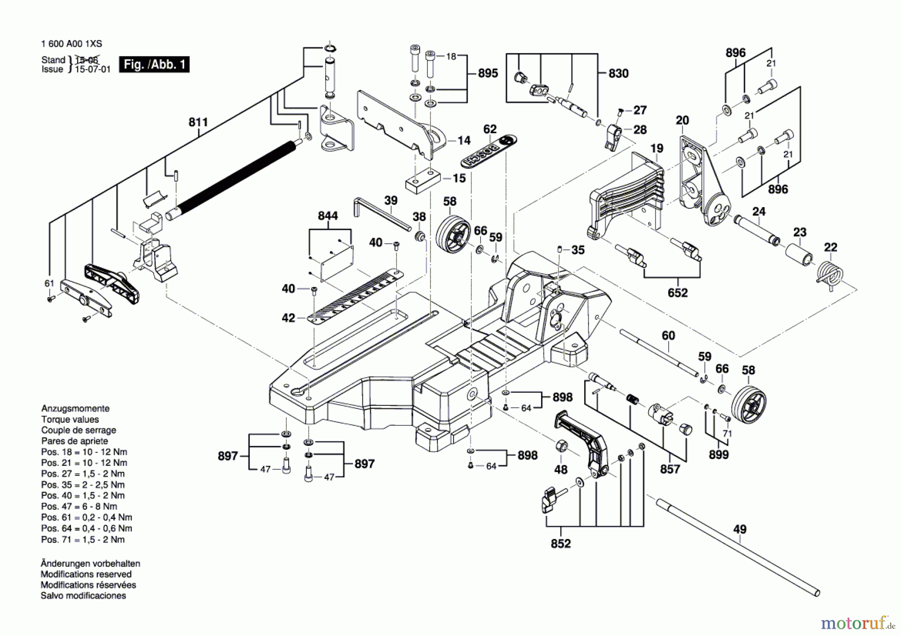 Bosch Werkzeug Sockel GCB 120 Seite 1