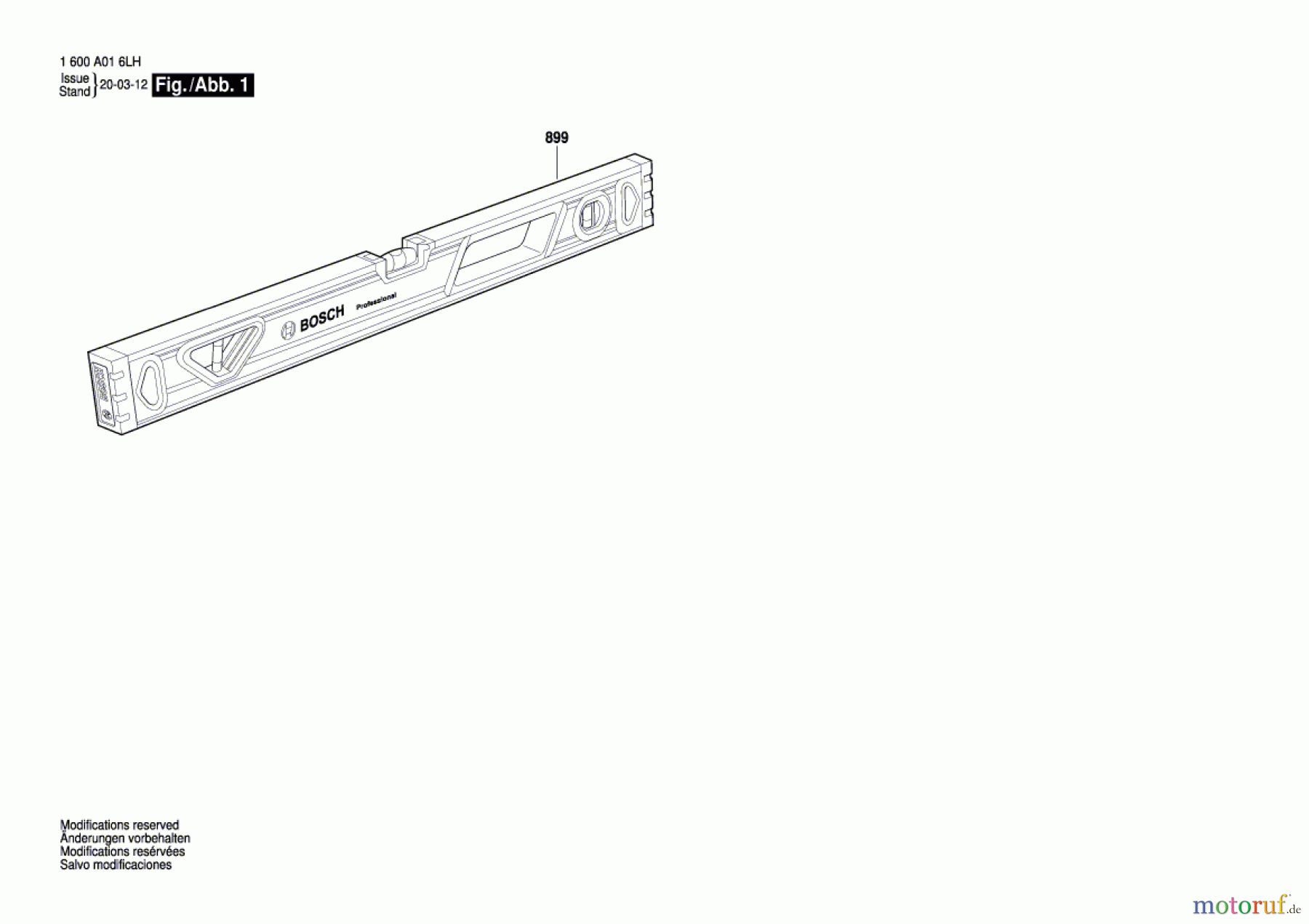 Bosch Werkzeug Wasserwaage --- Seite 1