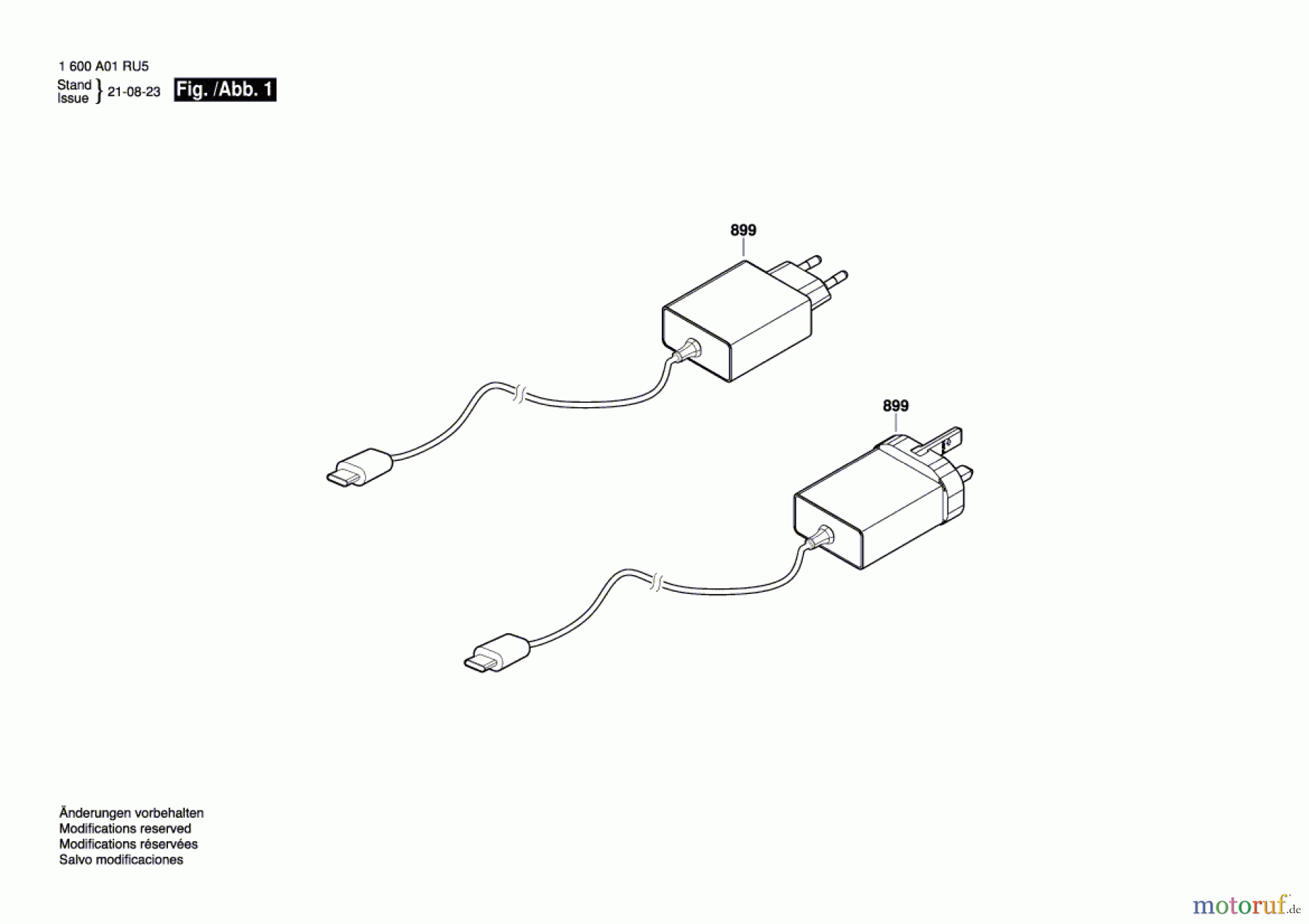 Bosch Werkzeug Ladegerät USB-C FastPowerSupply (27W) Seite 1