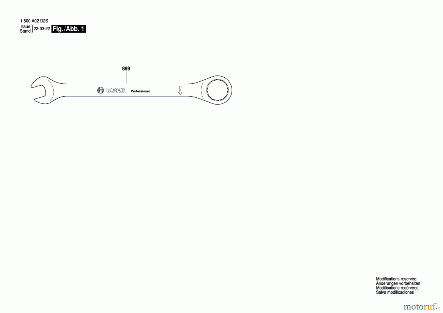 Bosch Werkzeug Gabelschlüssel 17mm Spanner Seite 1