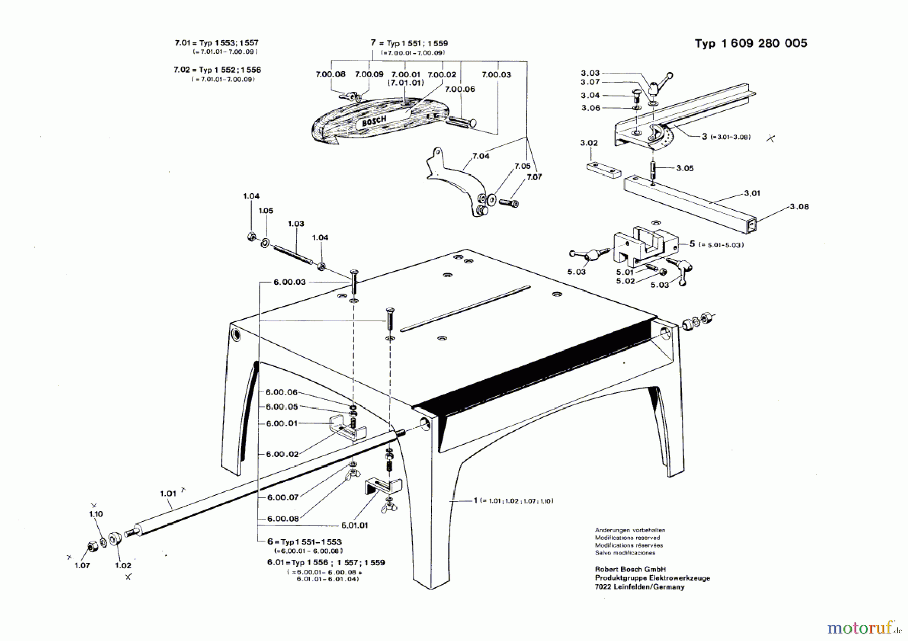  Bosch Werkzeug Sägetisch ---- Seite 1