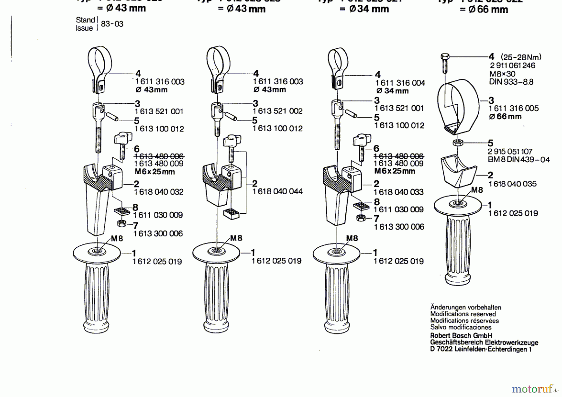 Bosch Werkzeug Zusatzhandgriff ---- Seite 1