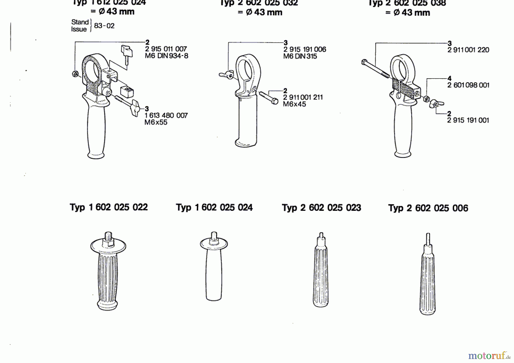  Bosch Werkzeug Zusatzhandgriff ---- Seite 1