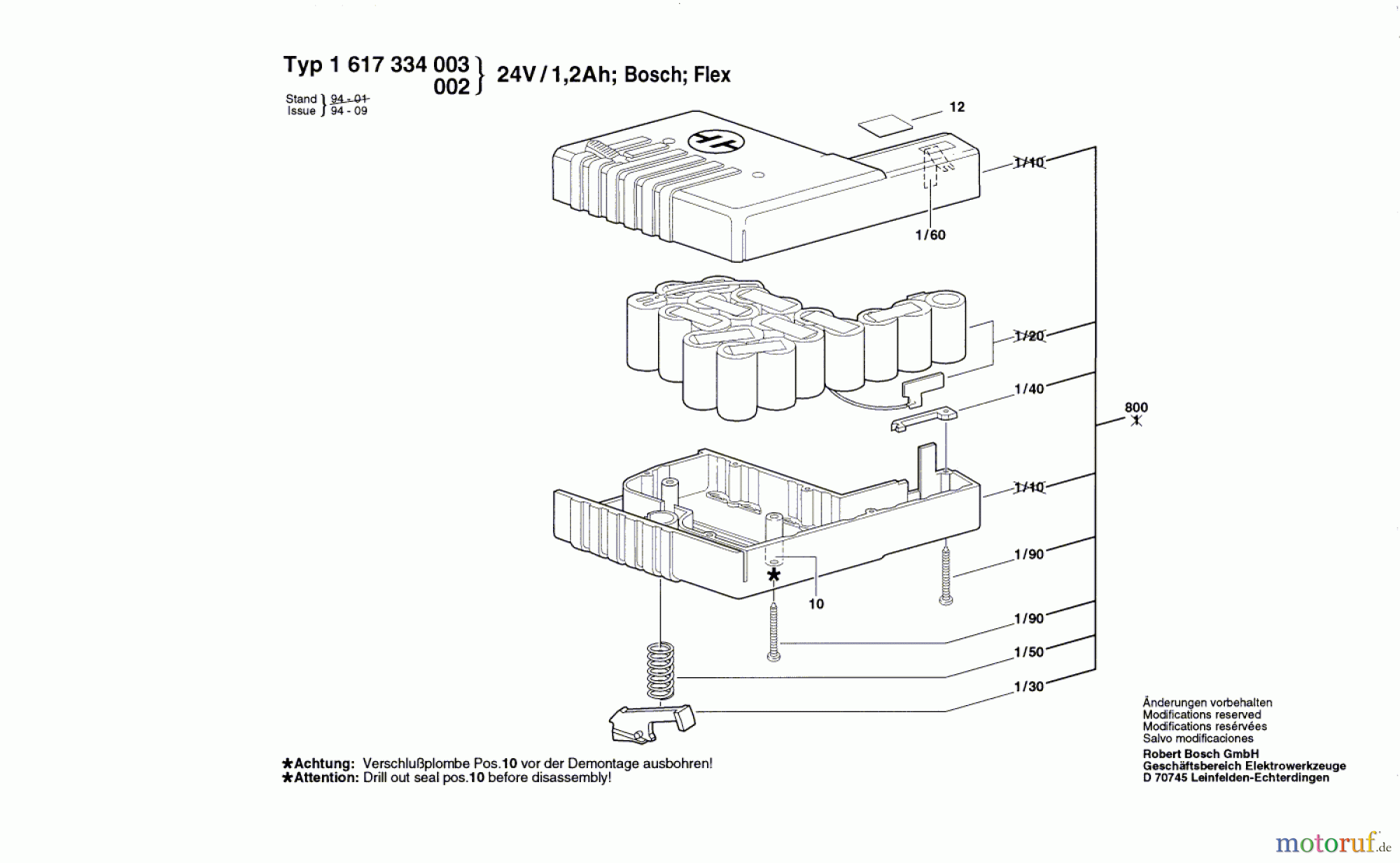  Bosch Werkzeug Nc-Batterie ---- Seite 1