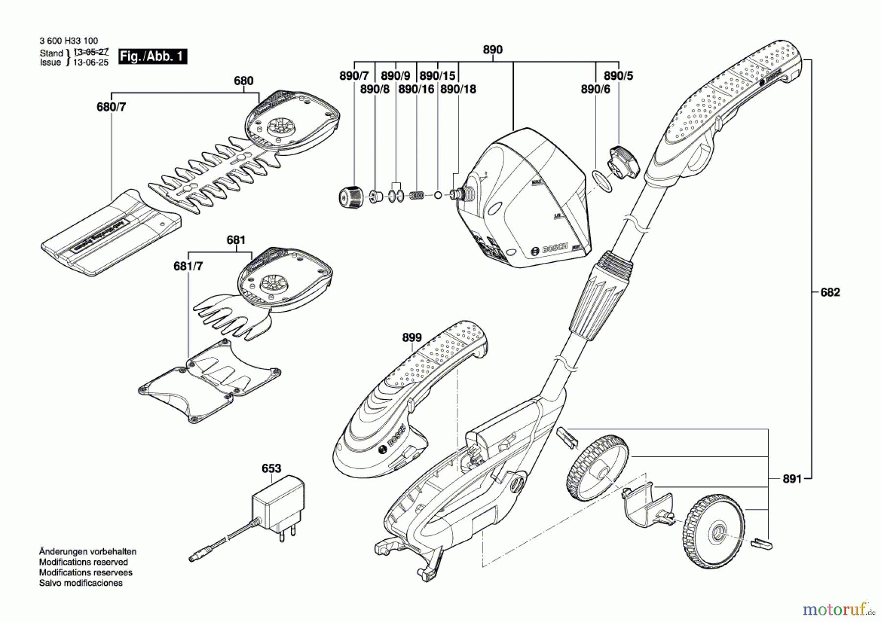  Bosch Gartengeräte Akku-Grasschere ISIO Seite 1