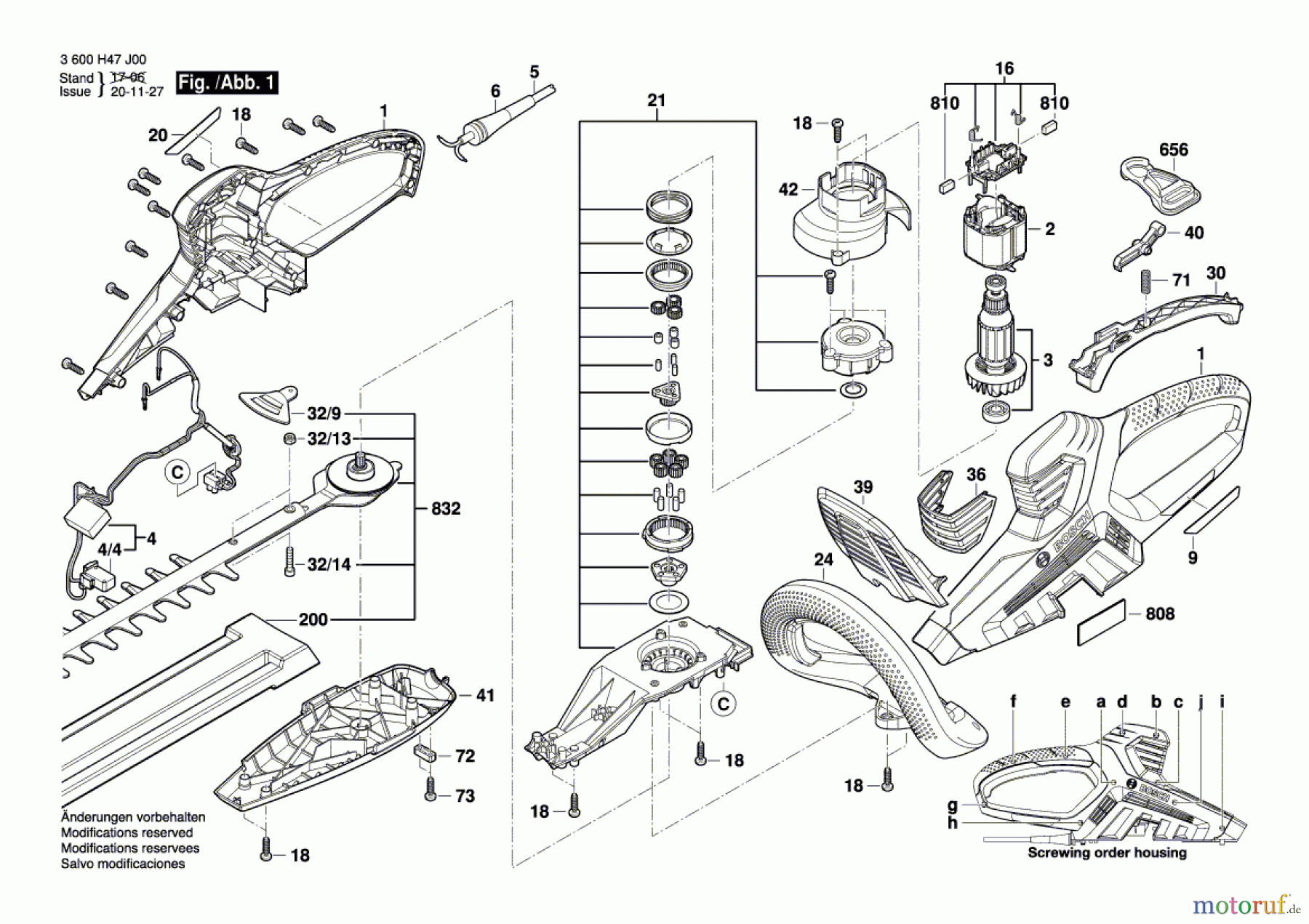 Bosch Gartengeräte Heckenschere AHS 70-34 Seite 1