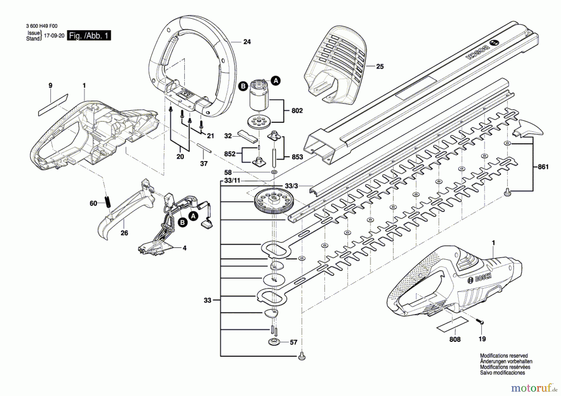 Bosch Gartengeräte Heckenschere AHS 55-20 LI Seite 1