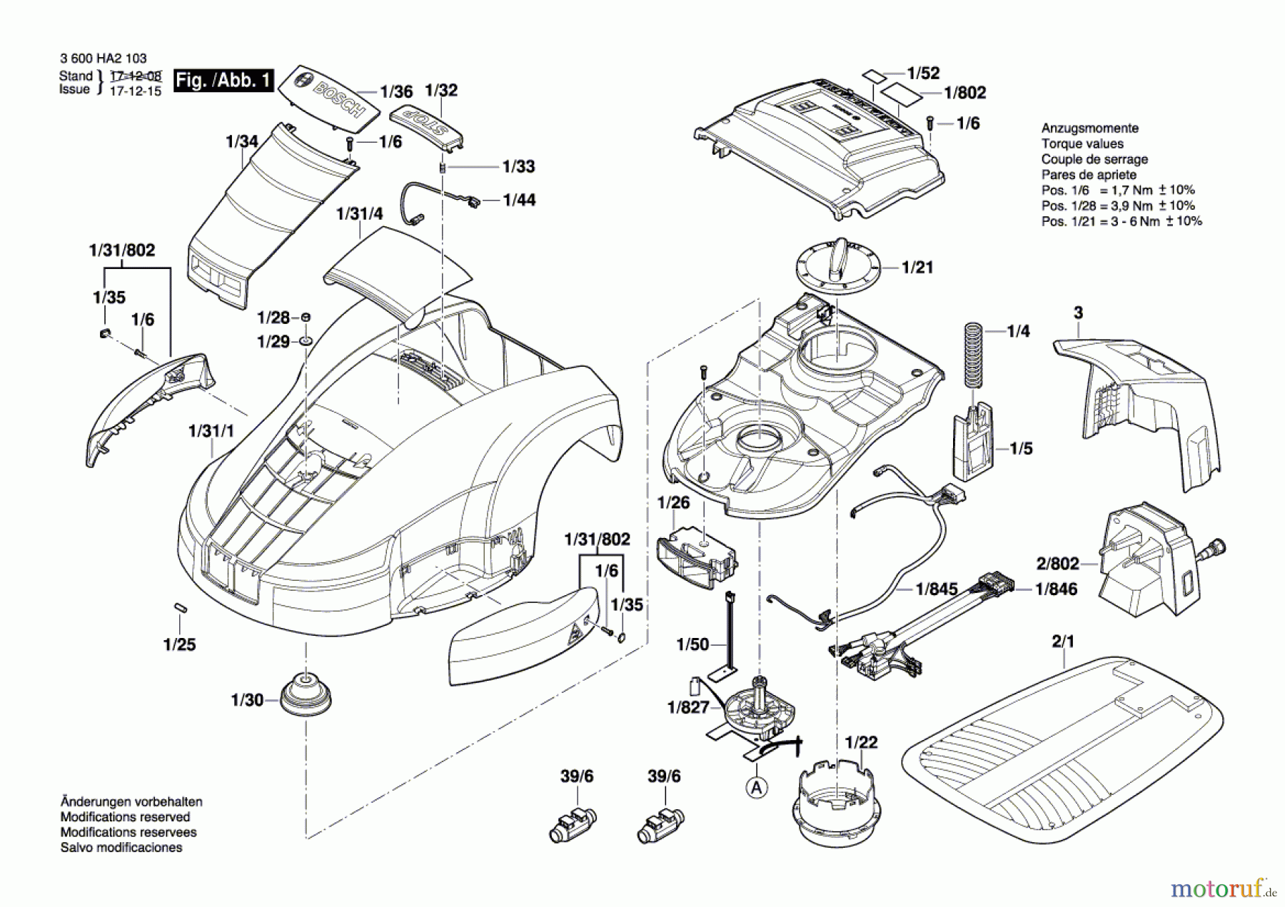  Bosch Gartengeräte Autonomer Rasenmäher Indego 850 Seite 1
