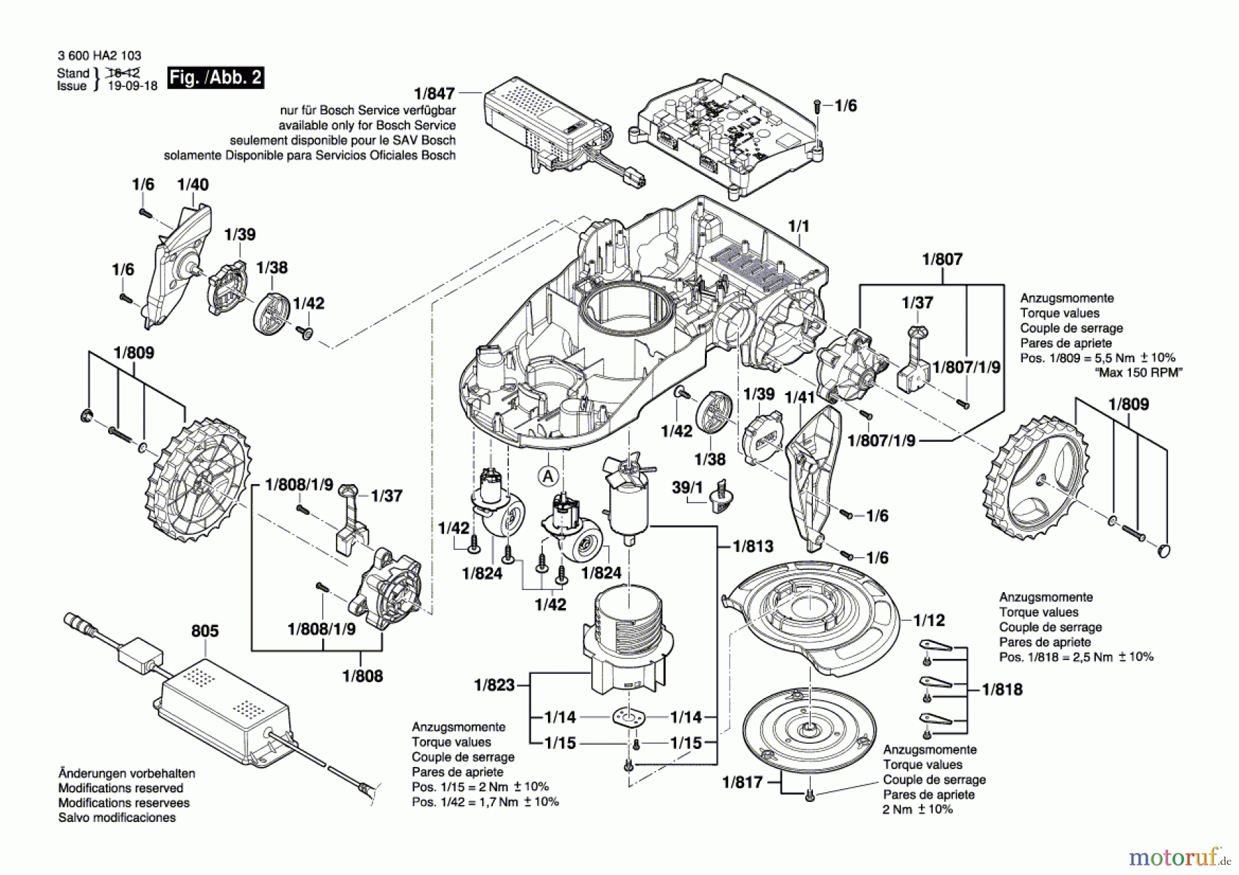  Bosch Gartengeräte Autonomer Rasenmäher Indego 800 Seite 2