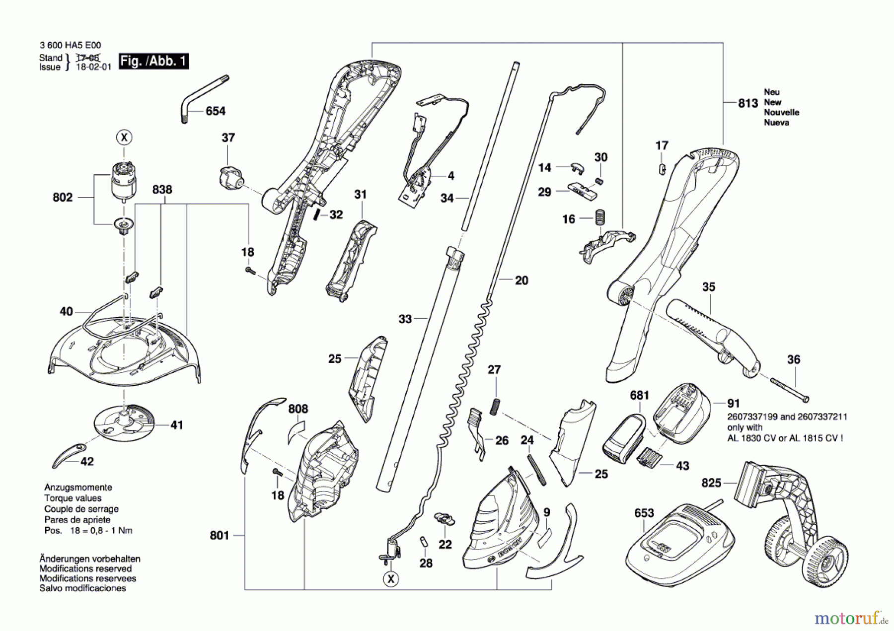 Bosch Gartengeräte Rasentrimmer ART 26-18LI Seite 1