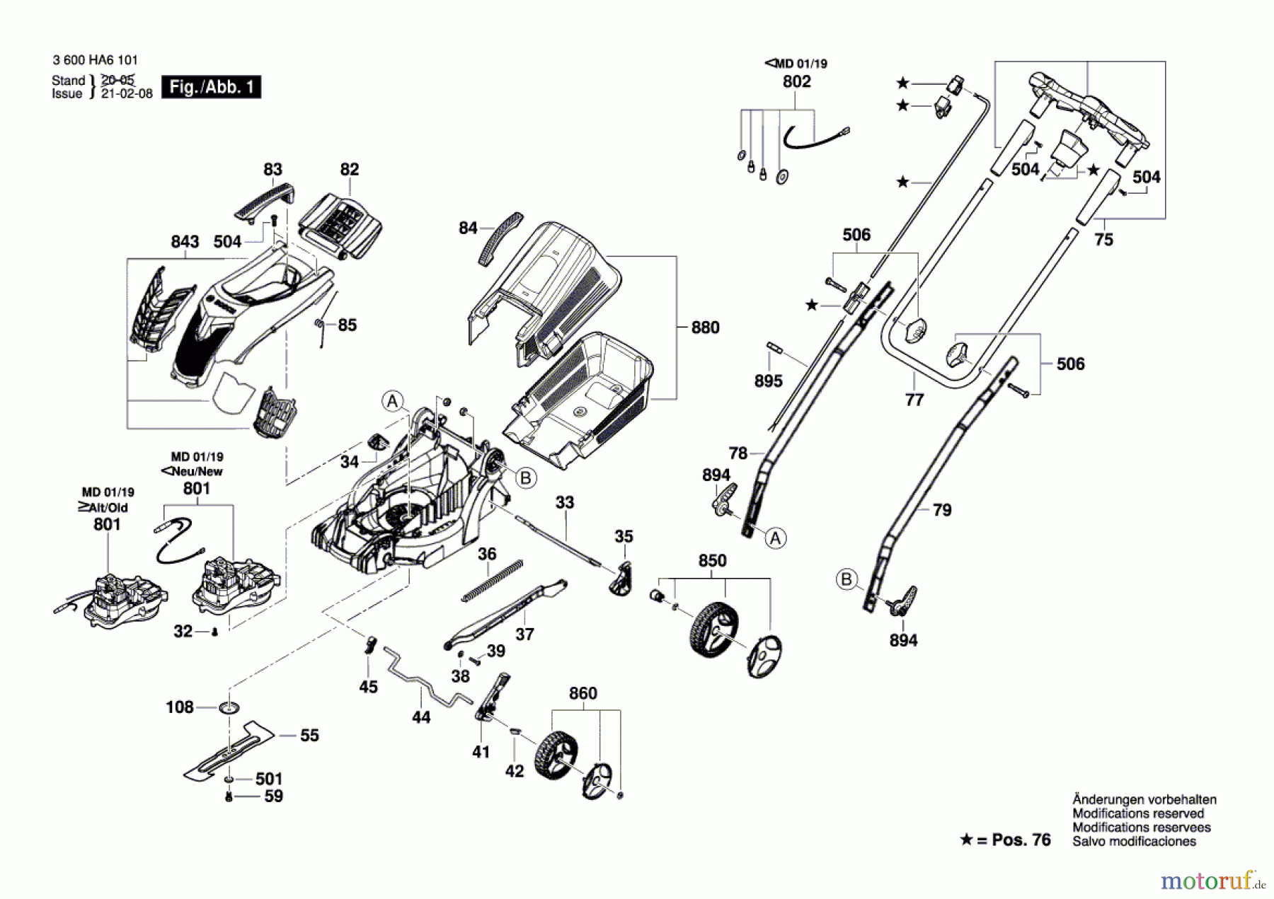 Bosch Gartengeräte Rasenmäher ARM 3400 Seite 1