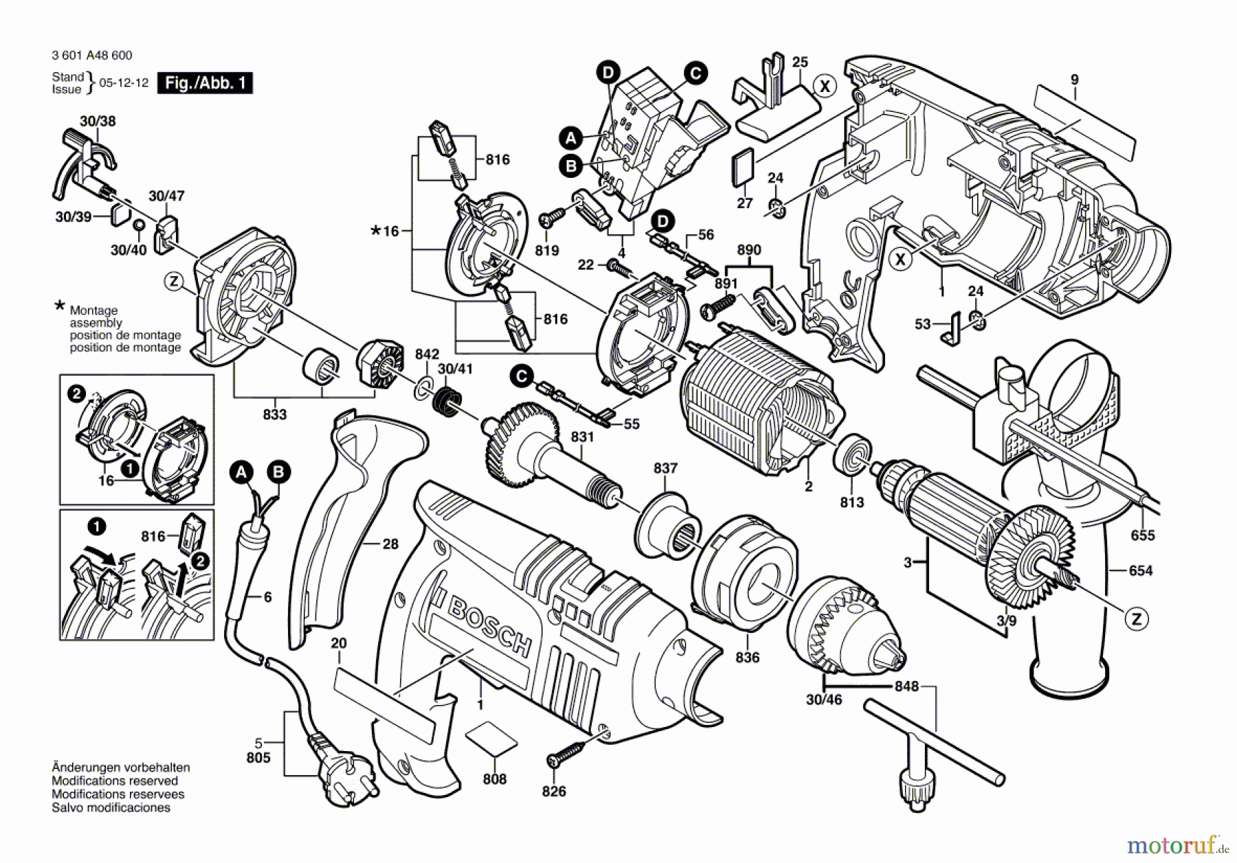  Bosch Werkzeug Schlagbohrmaschine GSB 16 RE Seite 1