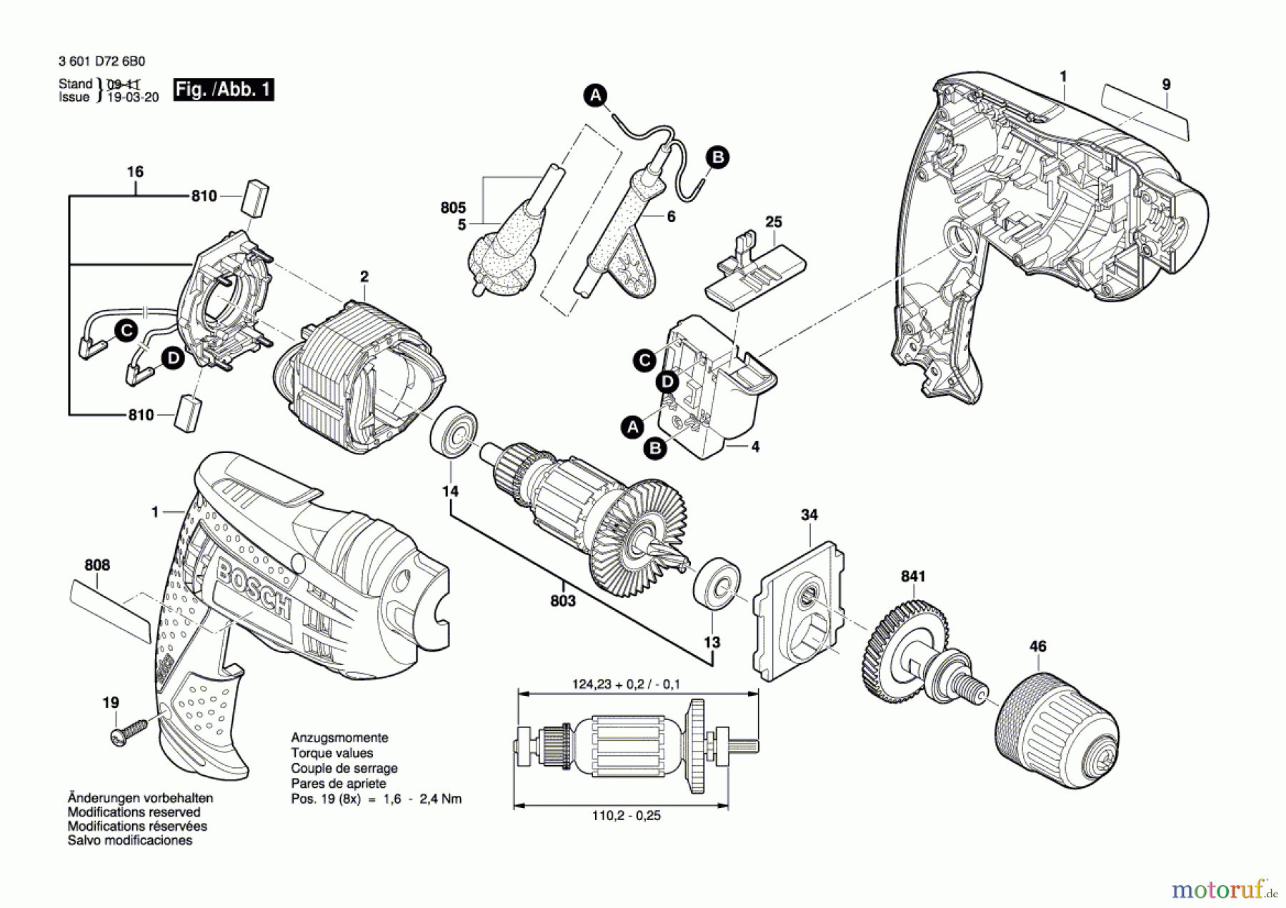Bosch Werkzeug Bohrmaschine GBM 6 RE Seite 1