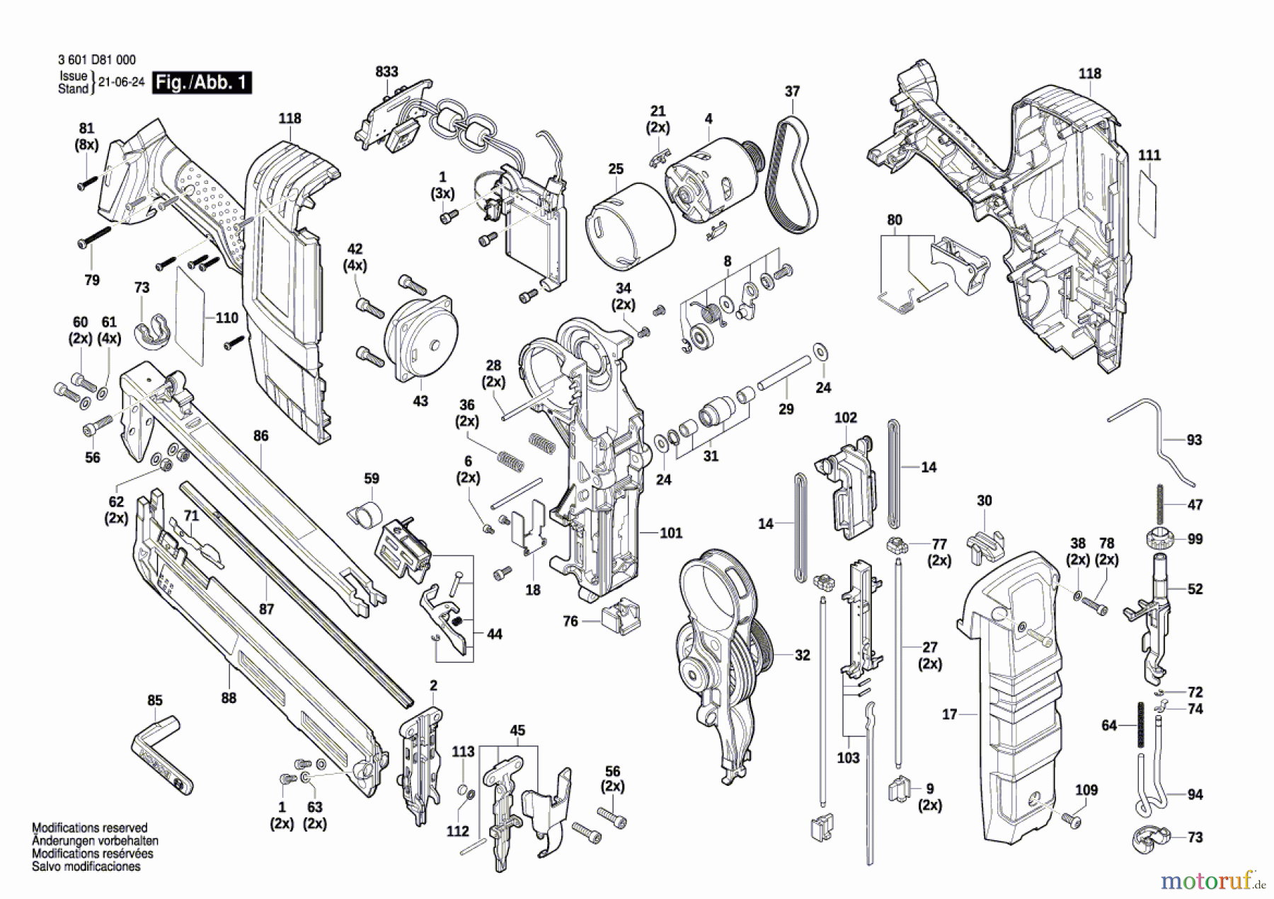 Bosch Werkzeug Nagler GNH 18V-64 M Seite 1