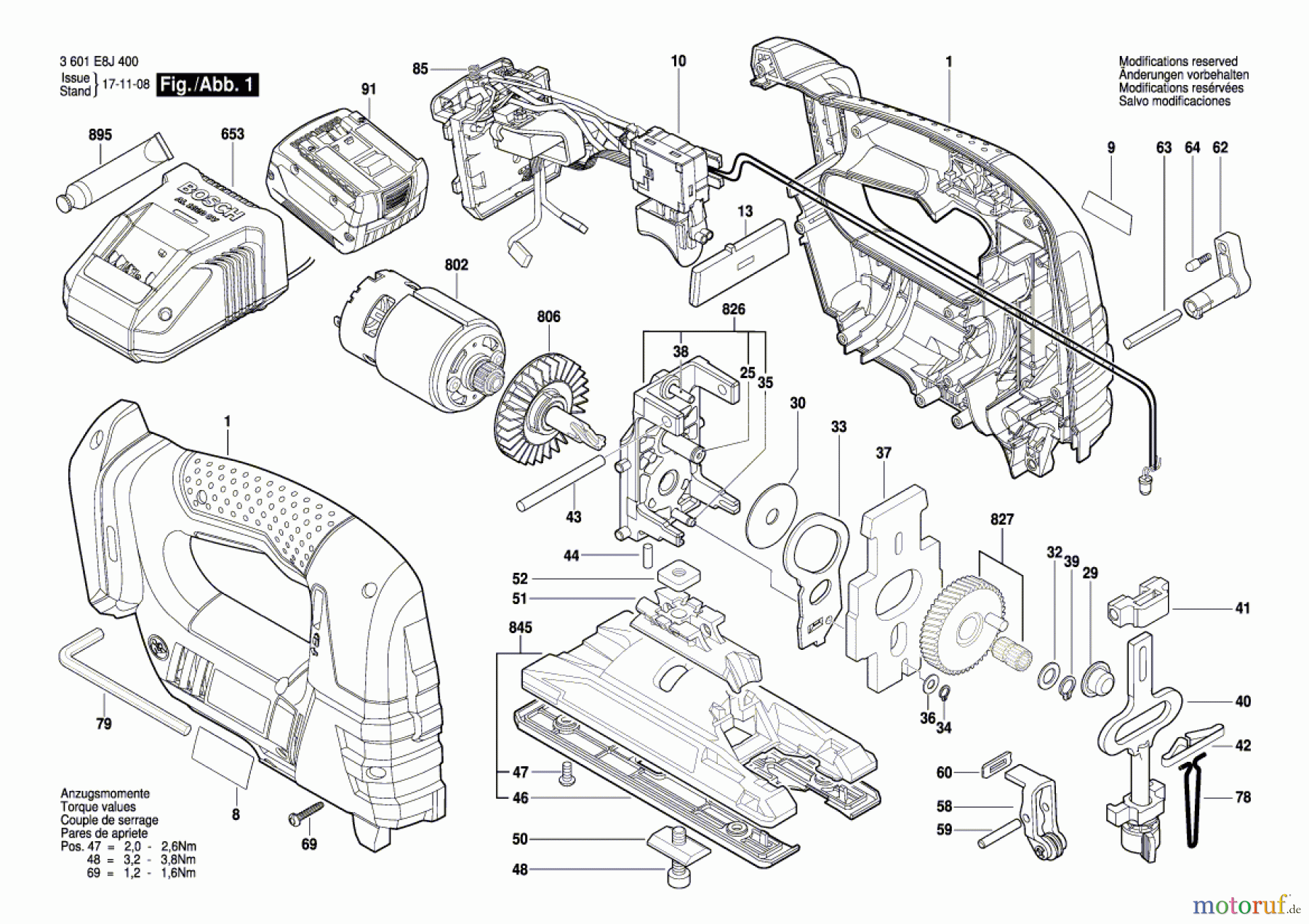 Bosch Akku Werkzeug Akku-Stichsäge GST 14,4 V-LI Seite 1
