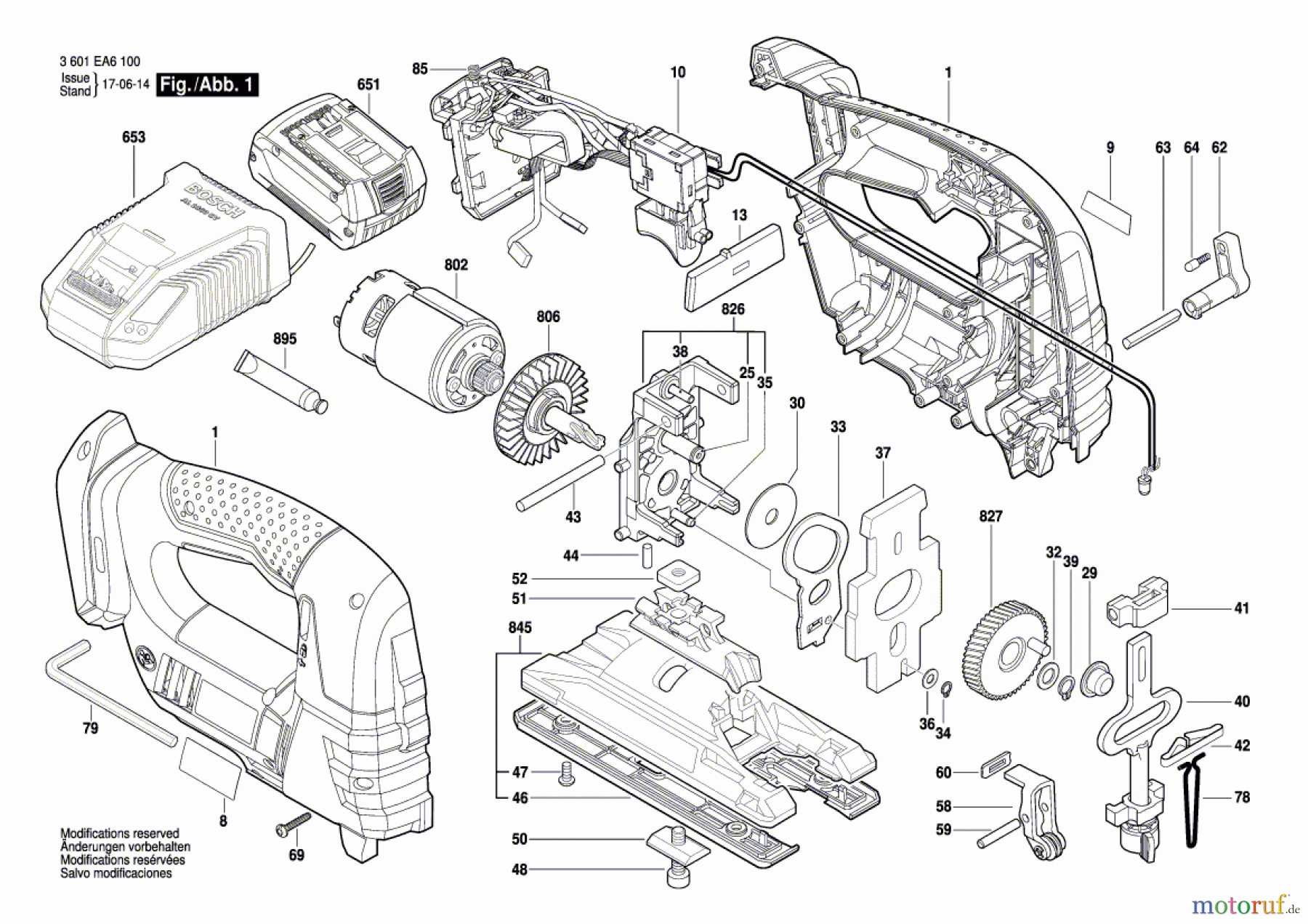 Bosch Akku Werkzeug Akku-Stichsäge GST 18 V-LI B Seite 1