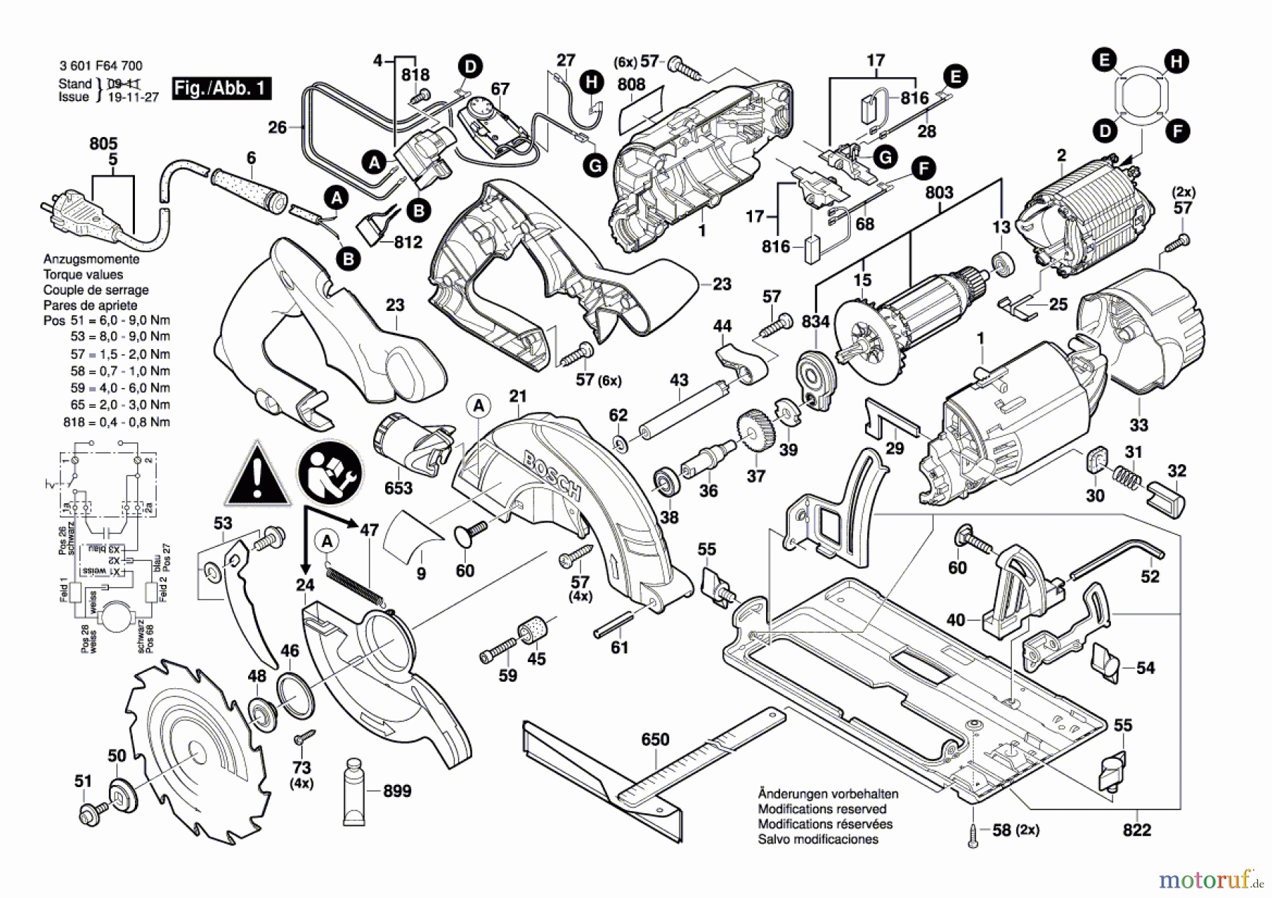  Bosch Werkzeug Handkreissäge GKS 55 CE Seite 1