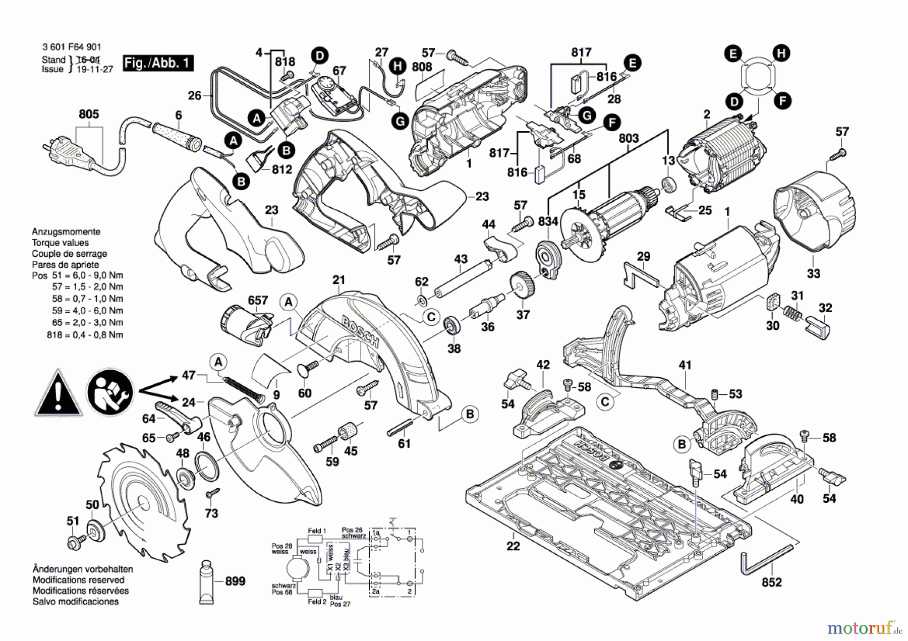  Bosch Werkzeug Handkreissäge GKS 55 GCE Seite 1