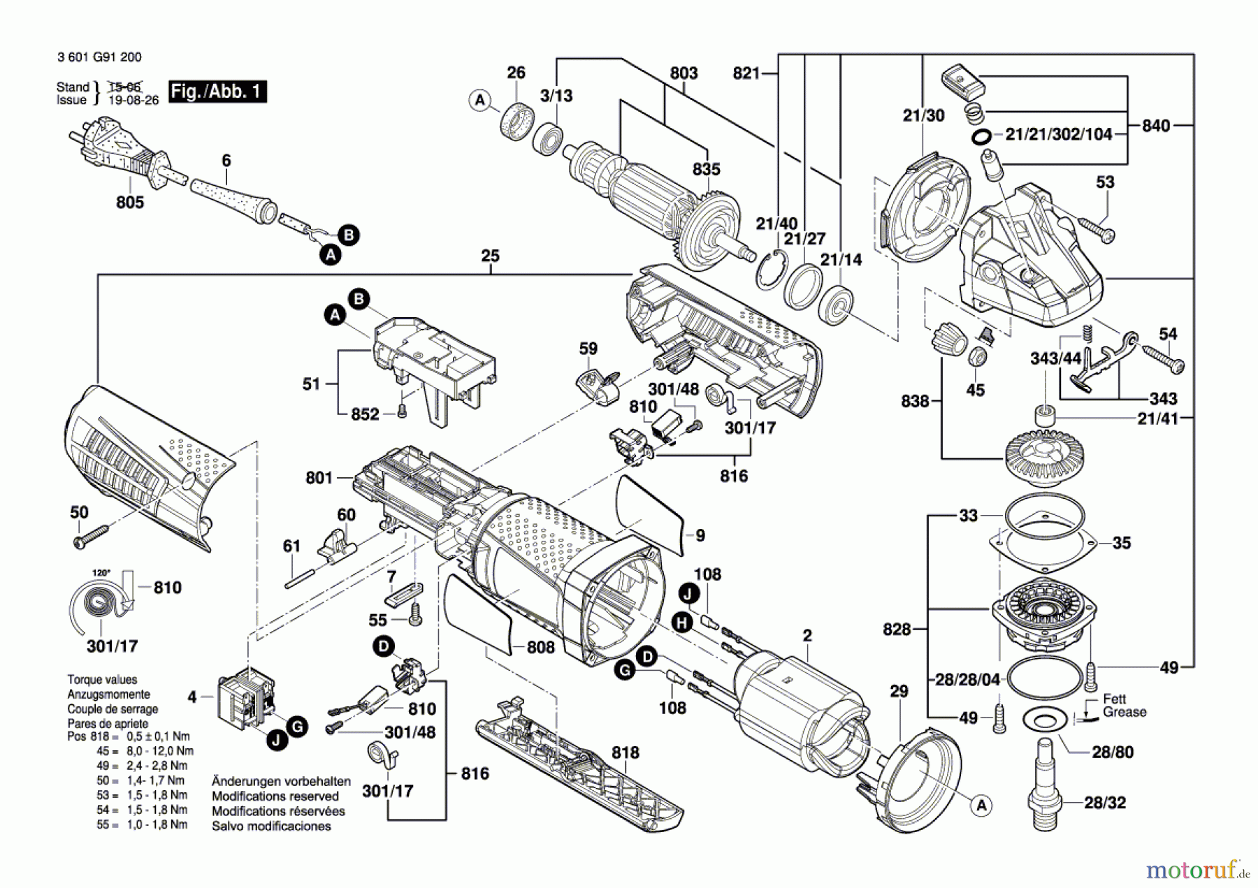 Bosch Werkzeug Winkelschleifer GWS 9-125 P Seite 1