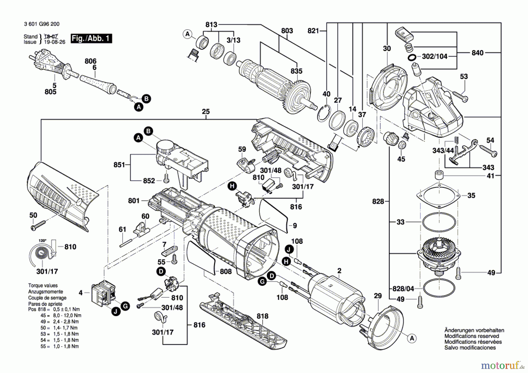 Bosch Werkzeug Winkelschleifer GWS 15-125 CIEP Seite 1