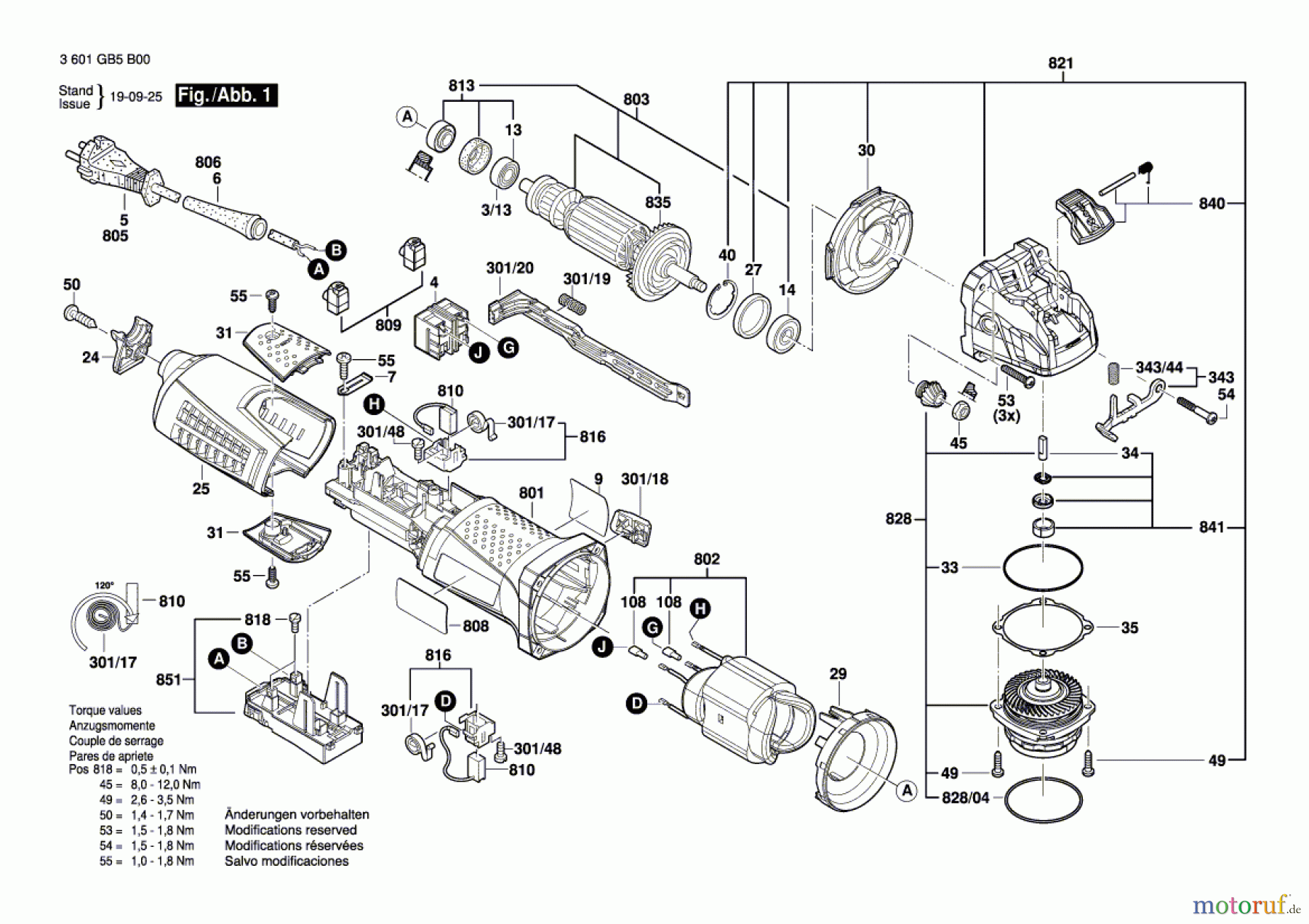  Bosch Werkzeug Winkelschleifer --- Seite 1