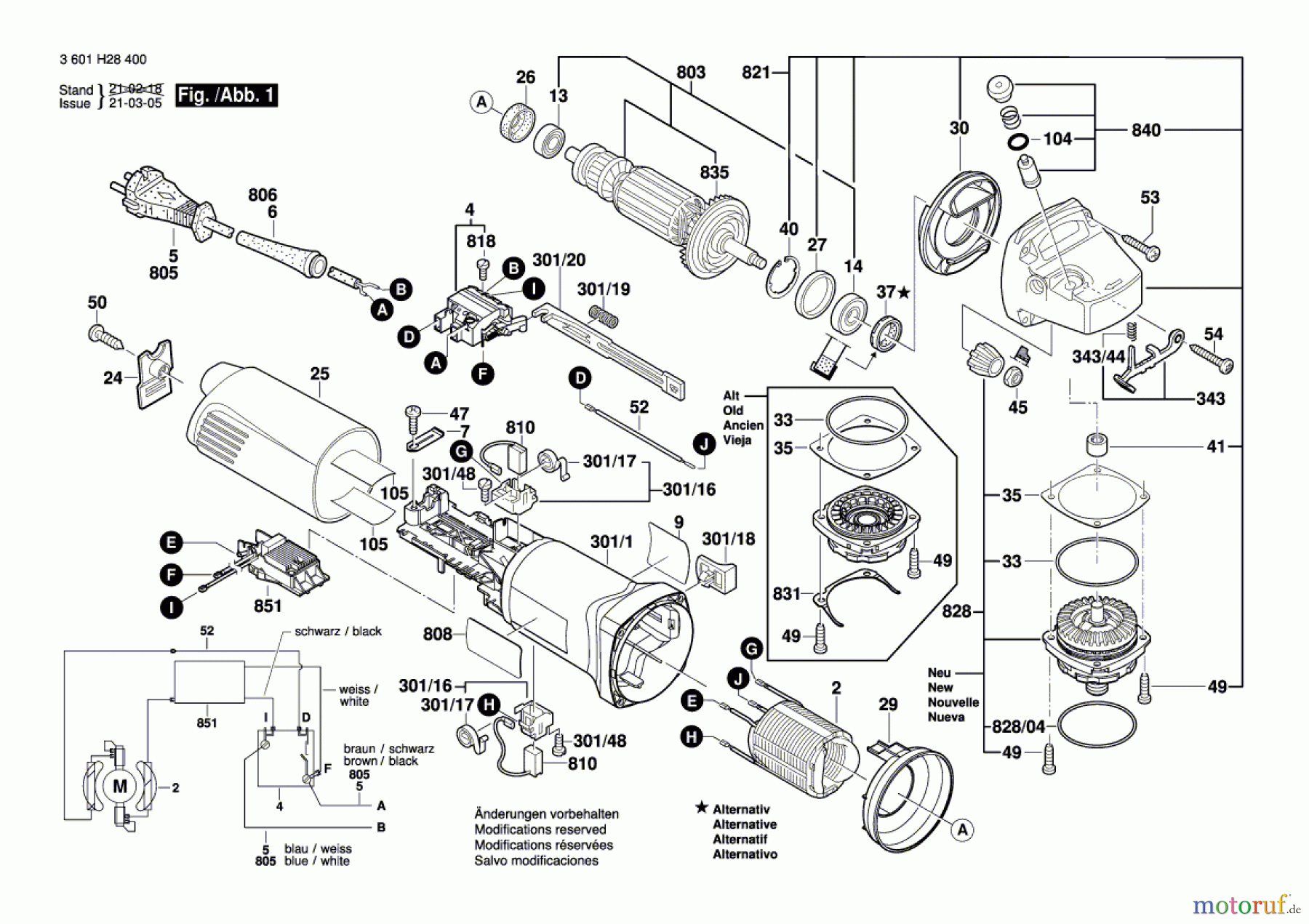  Bosch Werkzeug Winkelschleifer GWS 1000 Seite 1