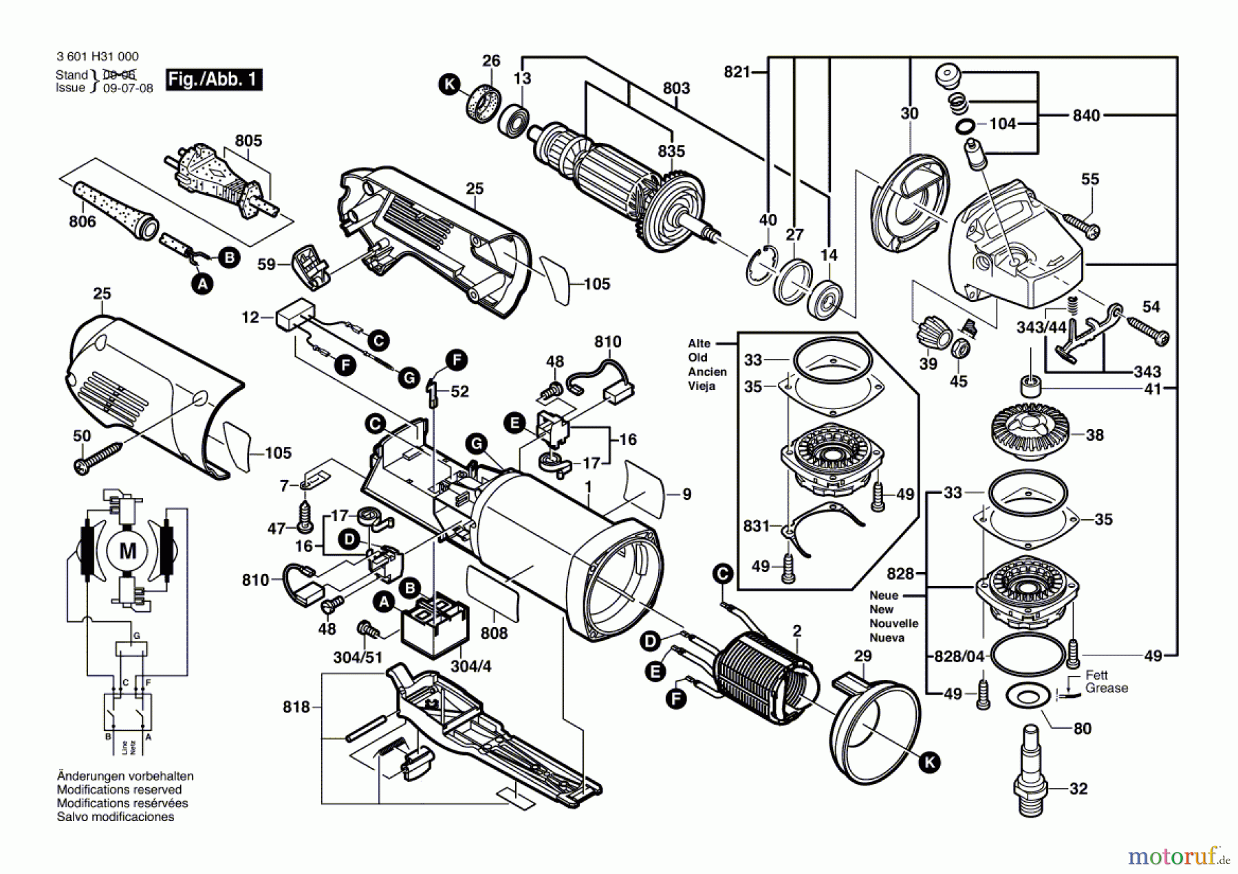 Bosch Werkzeug Winkelschleifer GWS 8-115 Z Seite 1