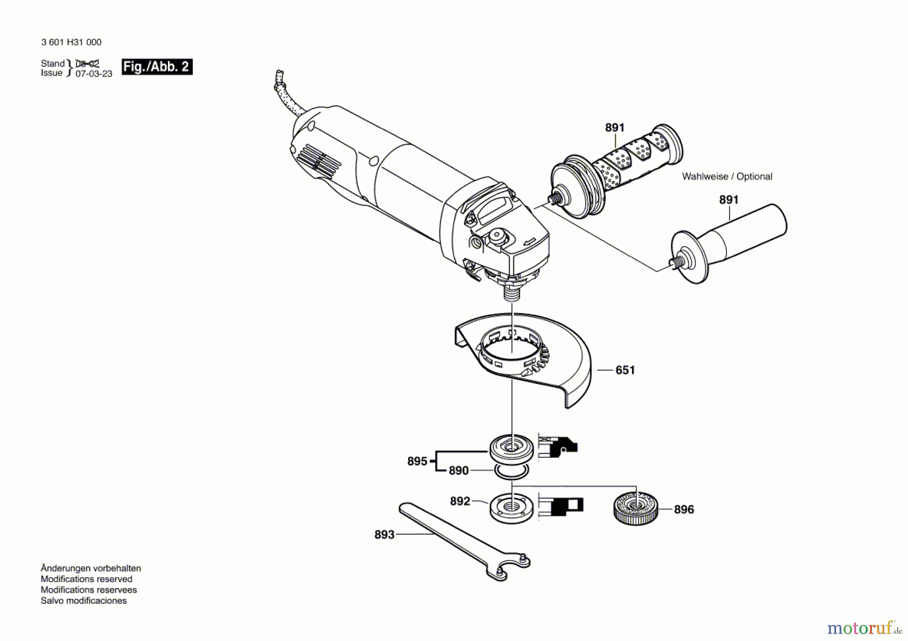 Bosch Werkzeug Winkelschleifer GWS 8-115 Z Seite 2