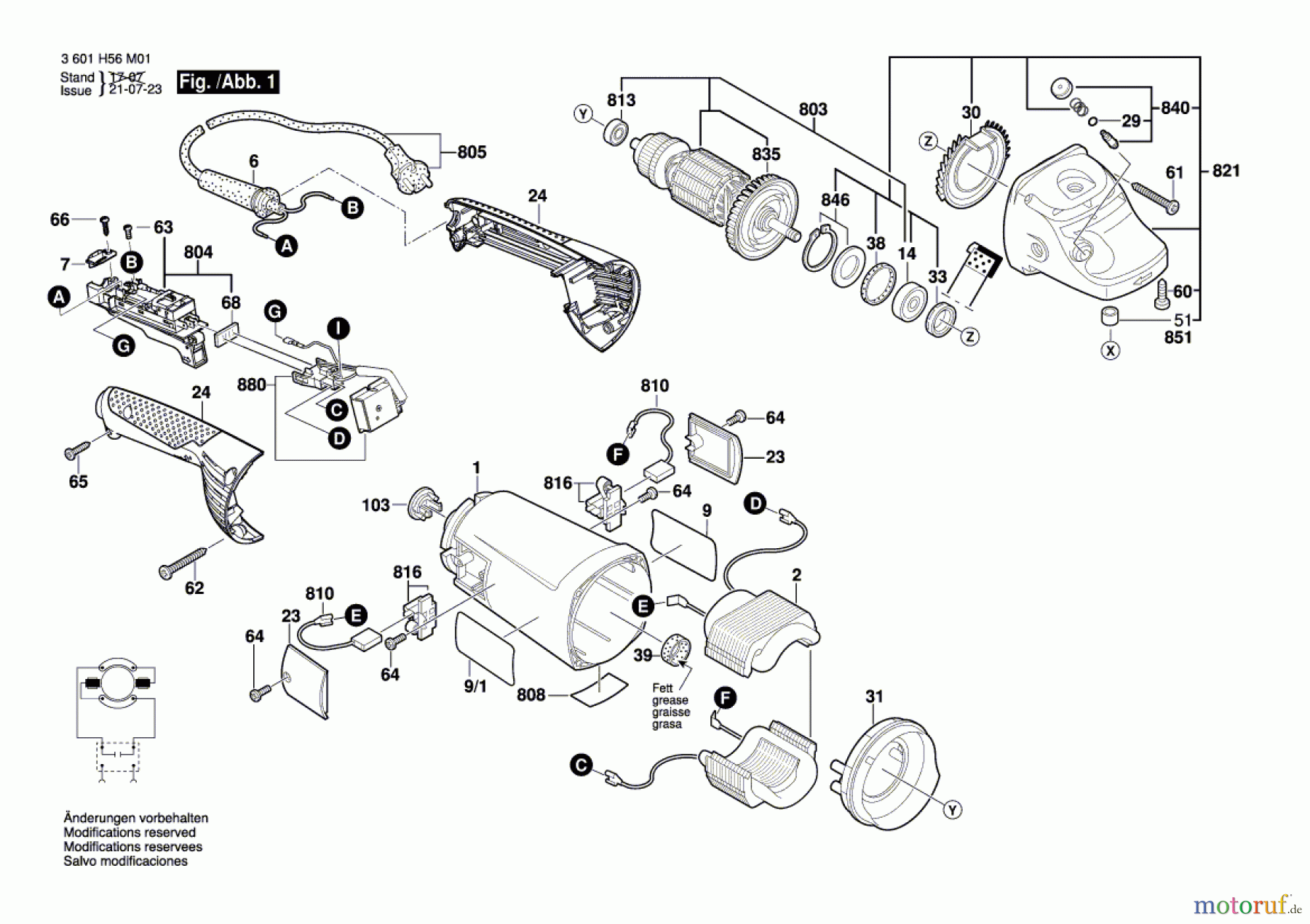 Bosch Werkzeug Winkelschleifer GWS 26-230 JH Seite 1