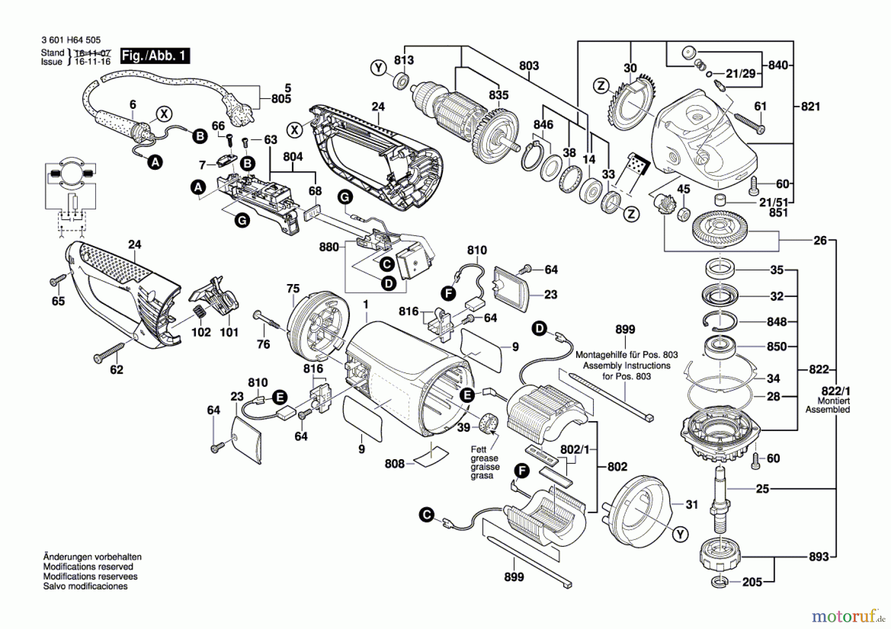 Bosch Werkzeug Winkelschleifer GWS 24-230 JVX Seite 1