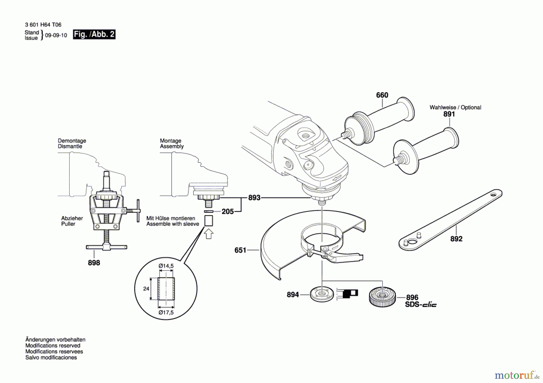 Bosch Werkzeug Winkelschleifer BAG 230-1 CLBB Seite 2