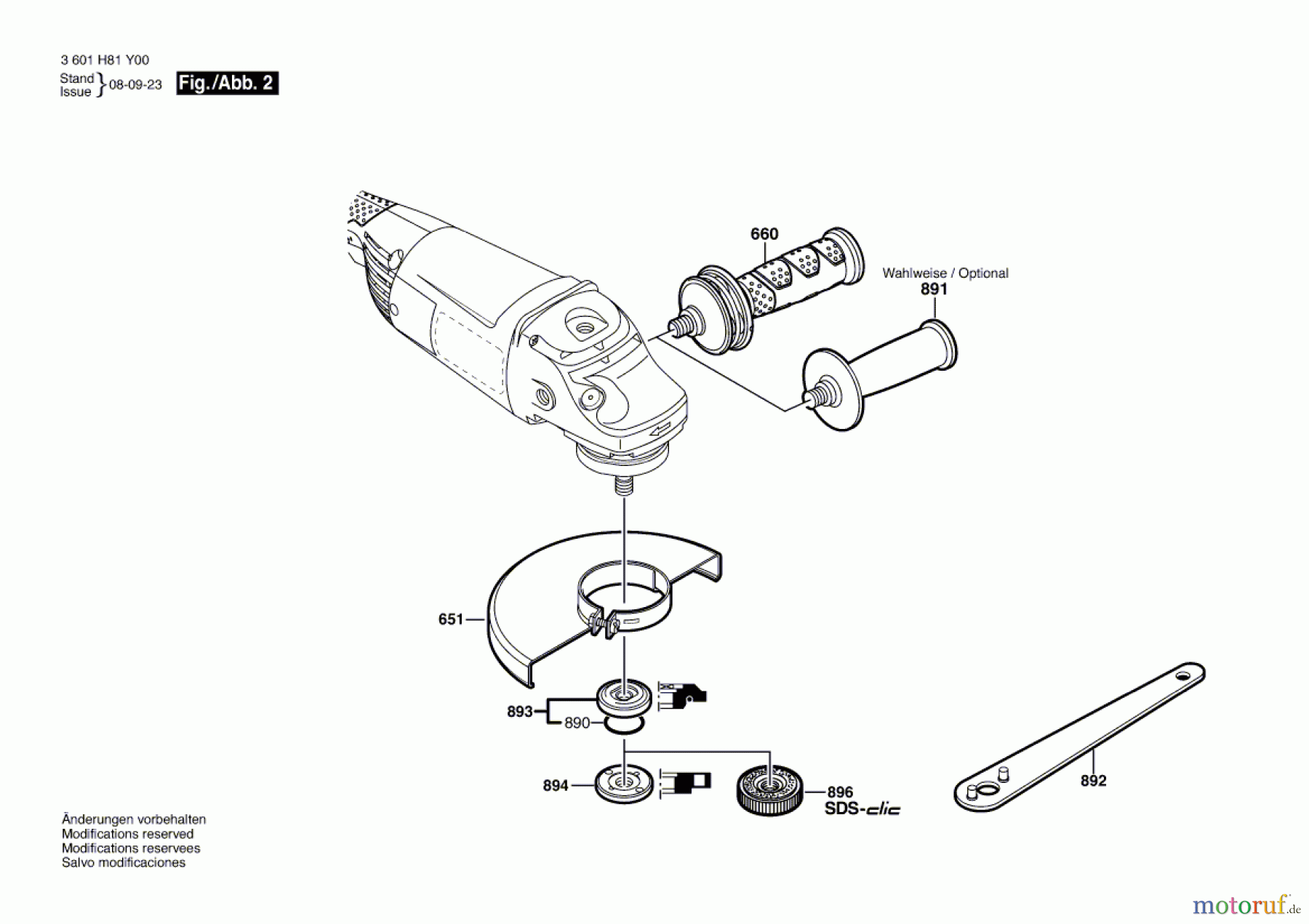 Bosch Werkzeug Winkelschleifer GWS 22-230 H Seite 2
