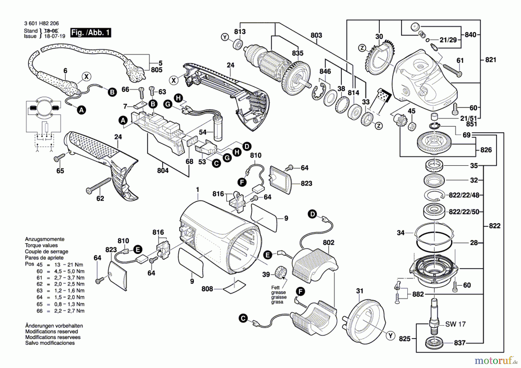  Bosch Werkzeug Winkelschleifer GWS 22-230 H Seite 1