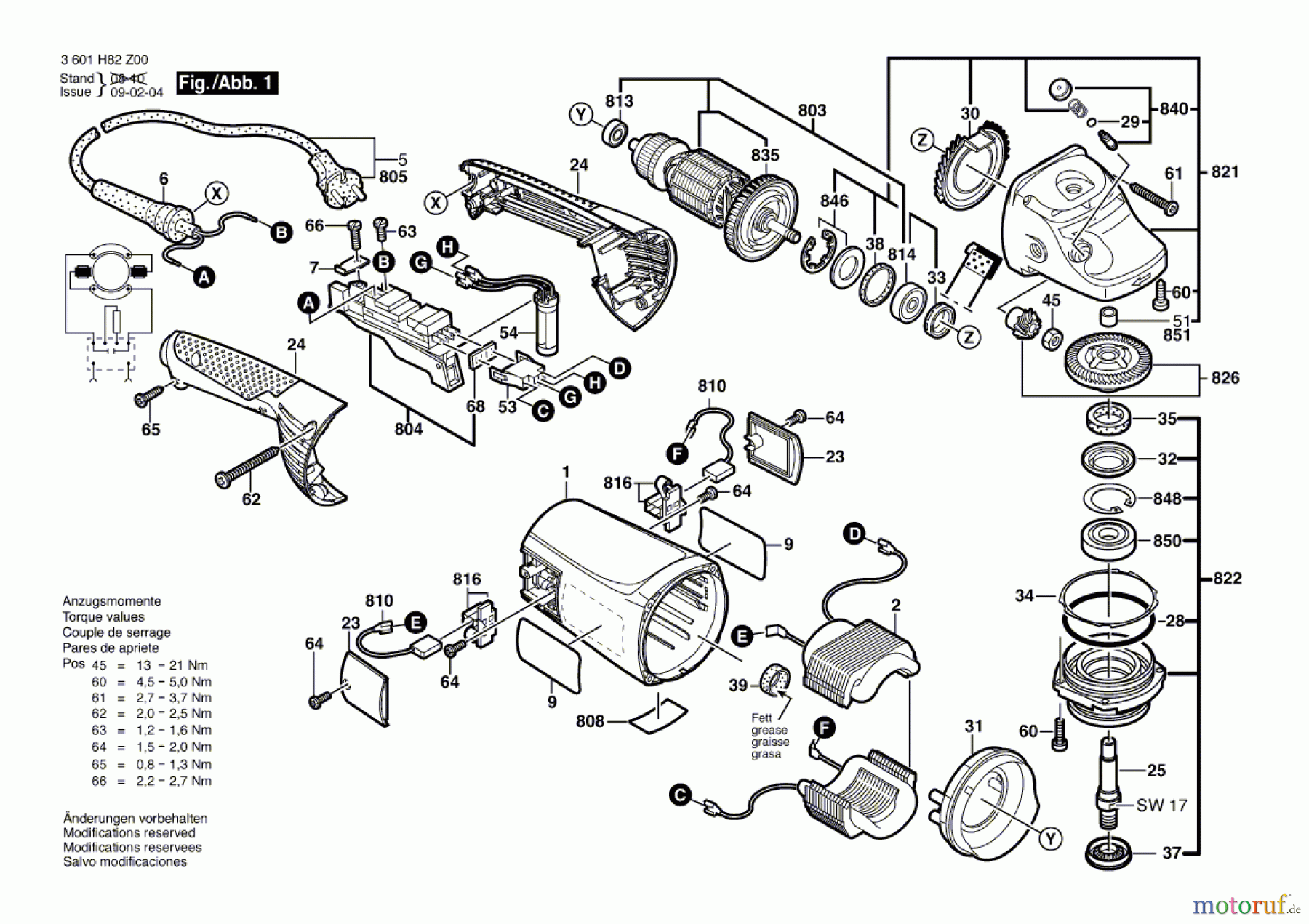 Bosch Werkzeug Winkelschleifer GWS 22-180 JH Seite 1