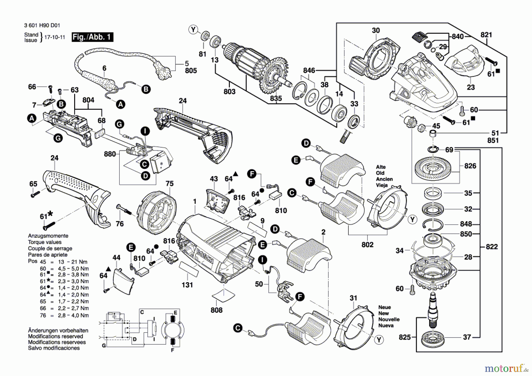  Bosch Werkzeug Winkelschleifer GWS 22-230 LVI Seite 1