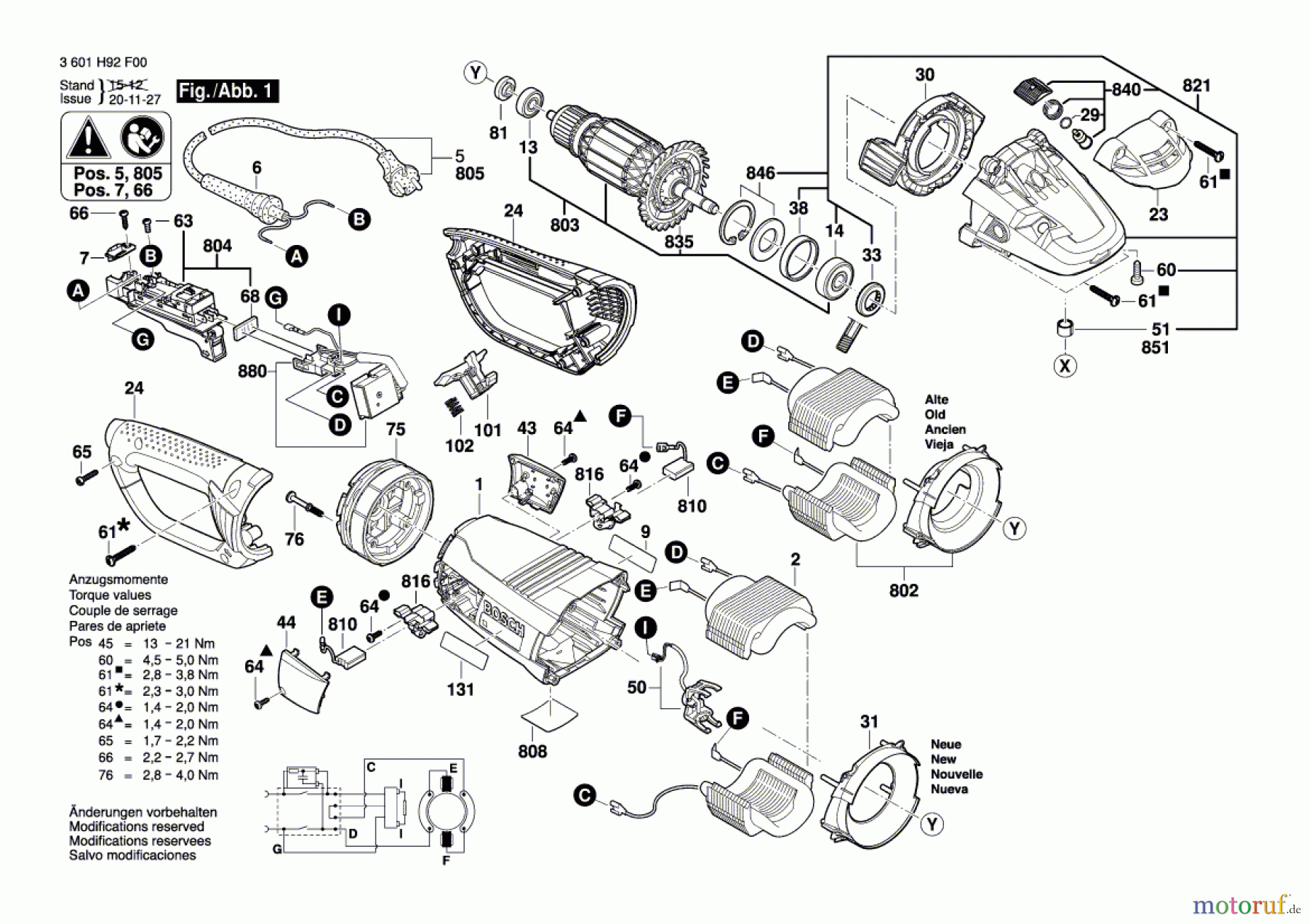 Bosch Werkzeug Winkelschleifer GWS 24-180 LVI Seite 1