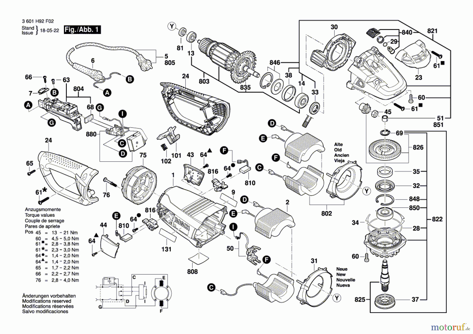 Bosch Werkzeug Winkelschleifer GWS 24-230 LVI Seite 1