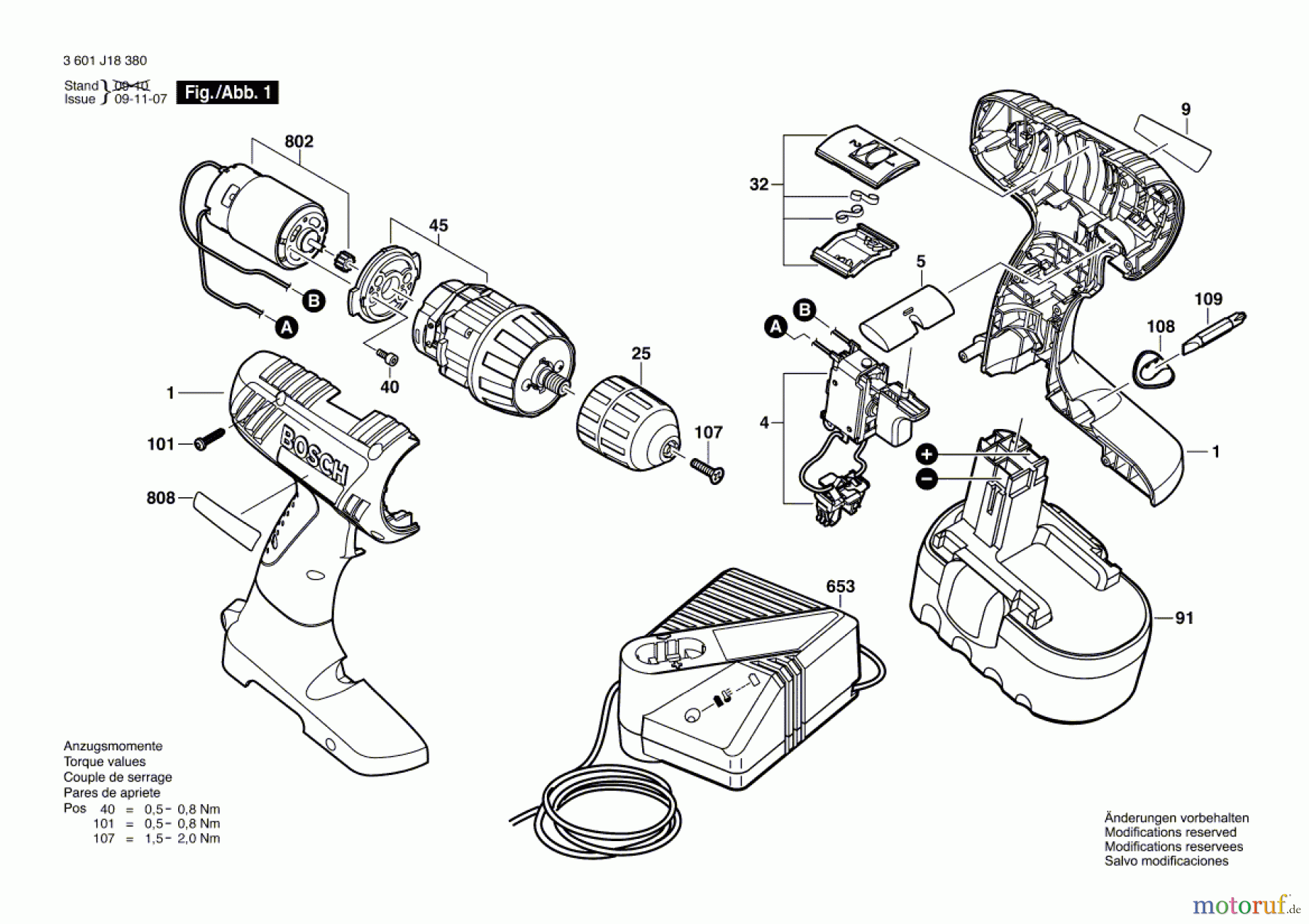 Bosch Akku Werkzeug Akku-Bohrschrauber GSR 18-2 Seite 1
