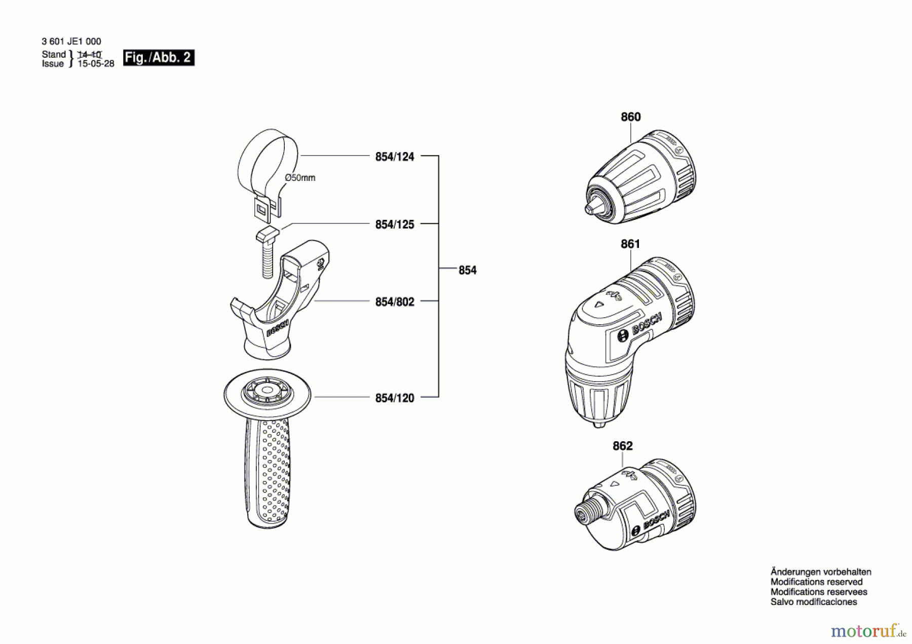Bosch Akku Werkzeug Akku-Bohrschrauber GSR 14,4 V-EC FC2 Seite 2