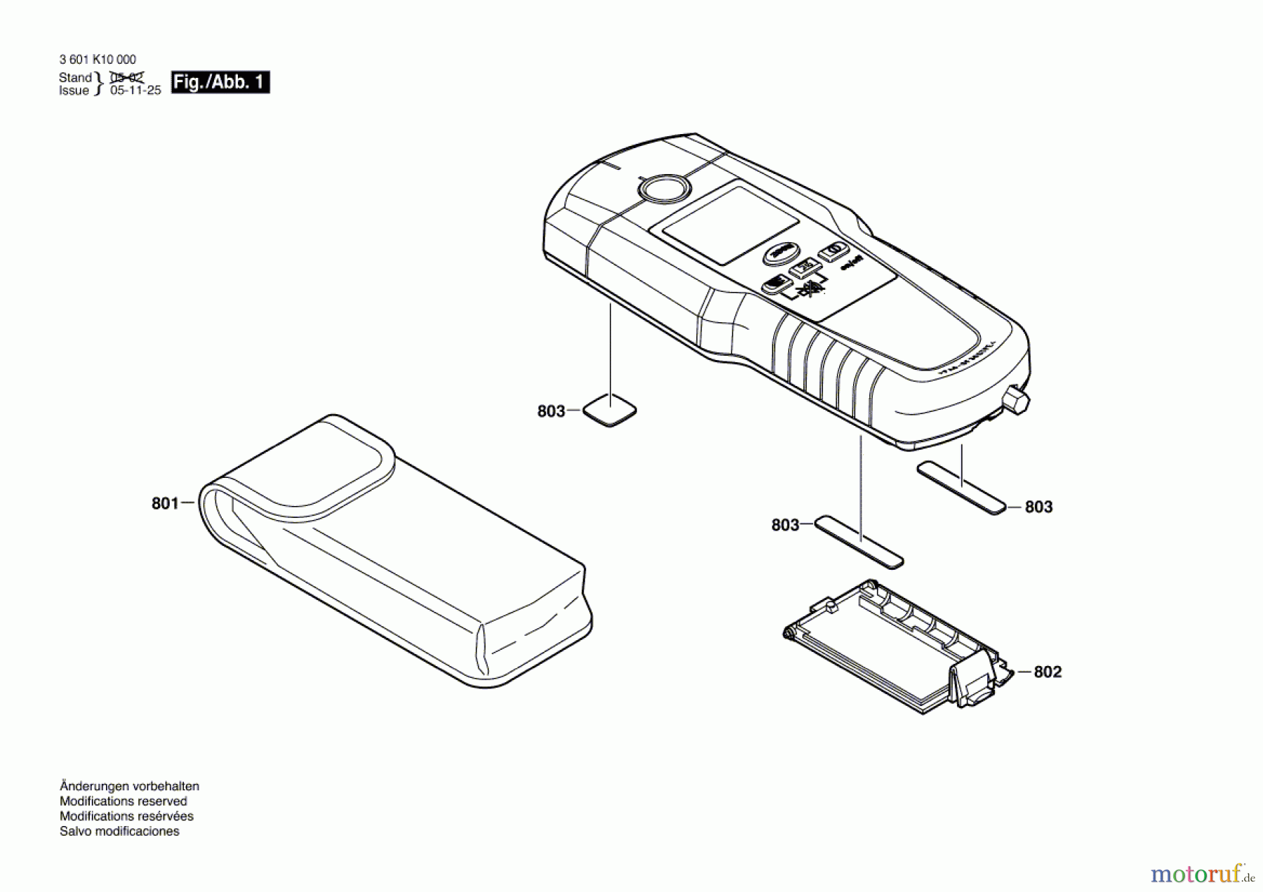 Bosch Werkzeug Universalortungsgerät DMF 10 ZOOM Seite 1
