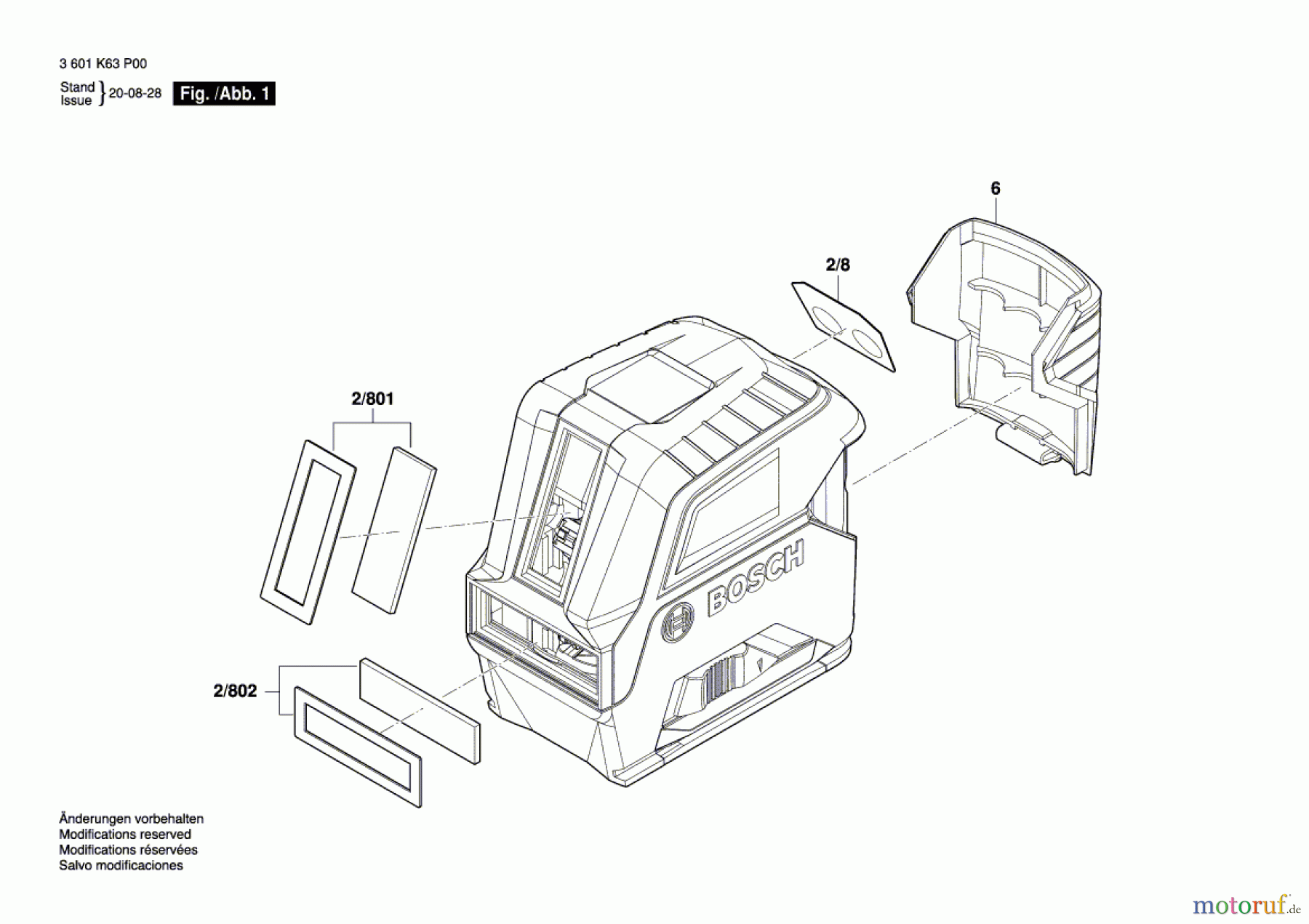 Bosch Werkzeug Baulaser GLL 2-10 G Seite 1