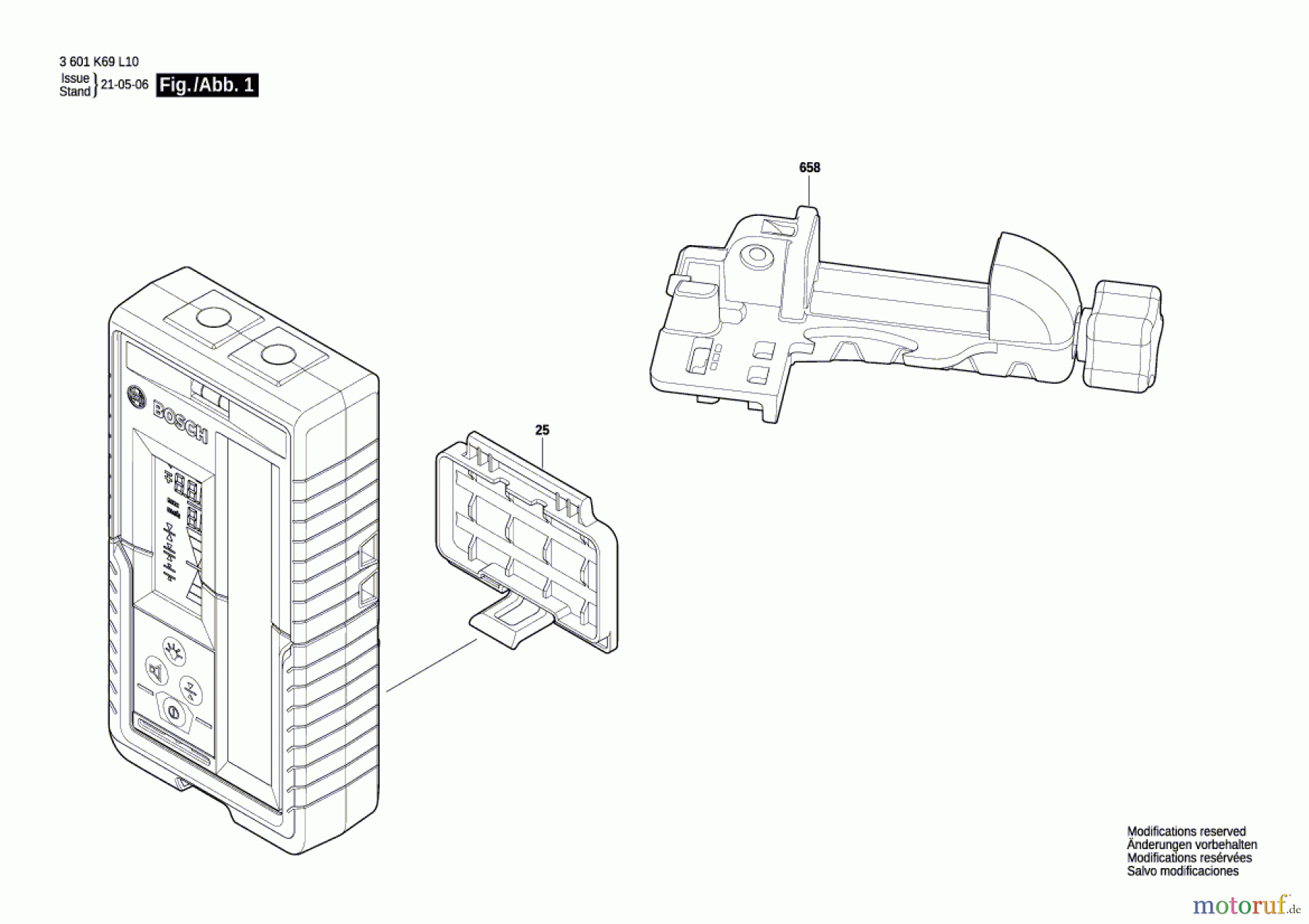  Bosch Werkzeug Laserempfänger LR 45 Seite 1