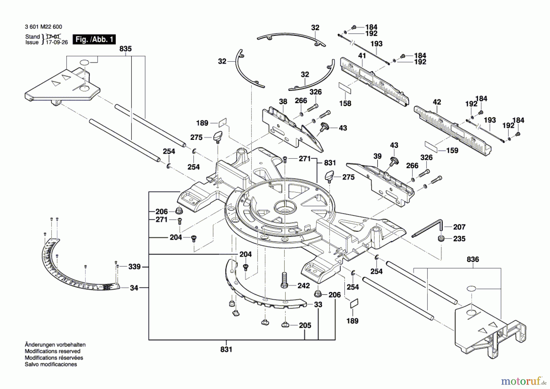 Bosch Werkzeug Kapp-/Gehrungssäge GCM 350-254 Seite 1
