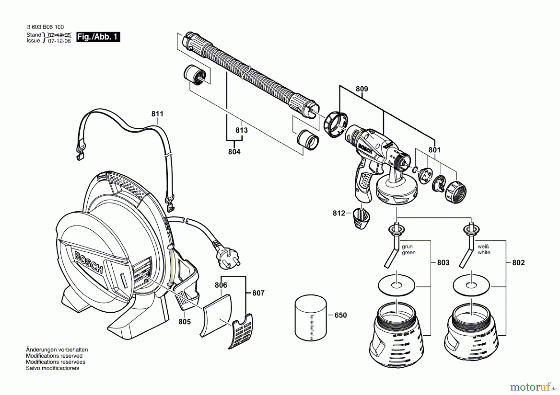 Bosch Wassertechnik Spritzpistole PFS 65 Seite 1