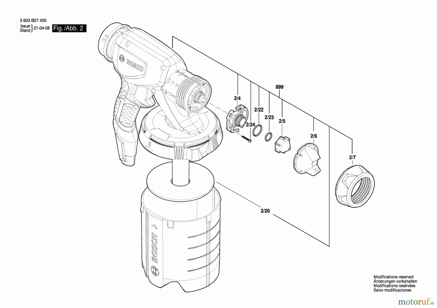Bosch Wassertechnik Sprühpistole PFS 7000 Seite 2